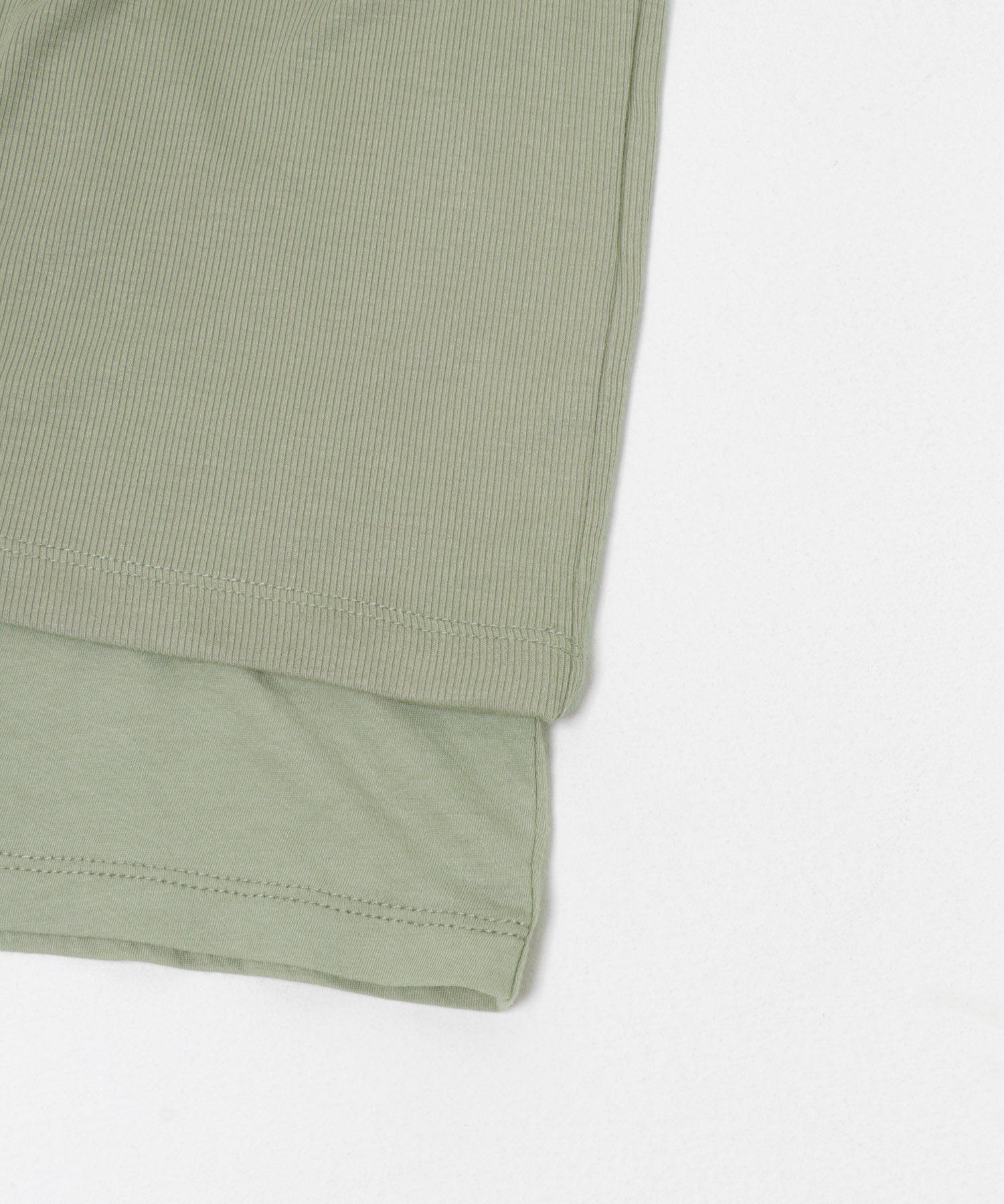 layered long set tee モス Free