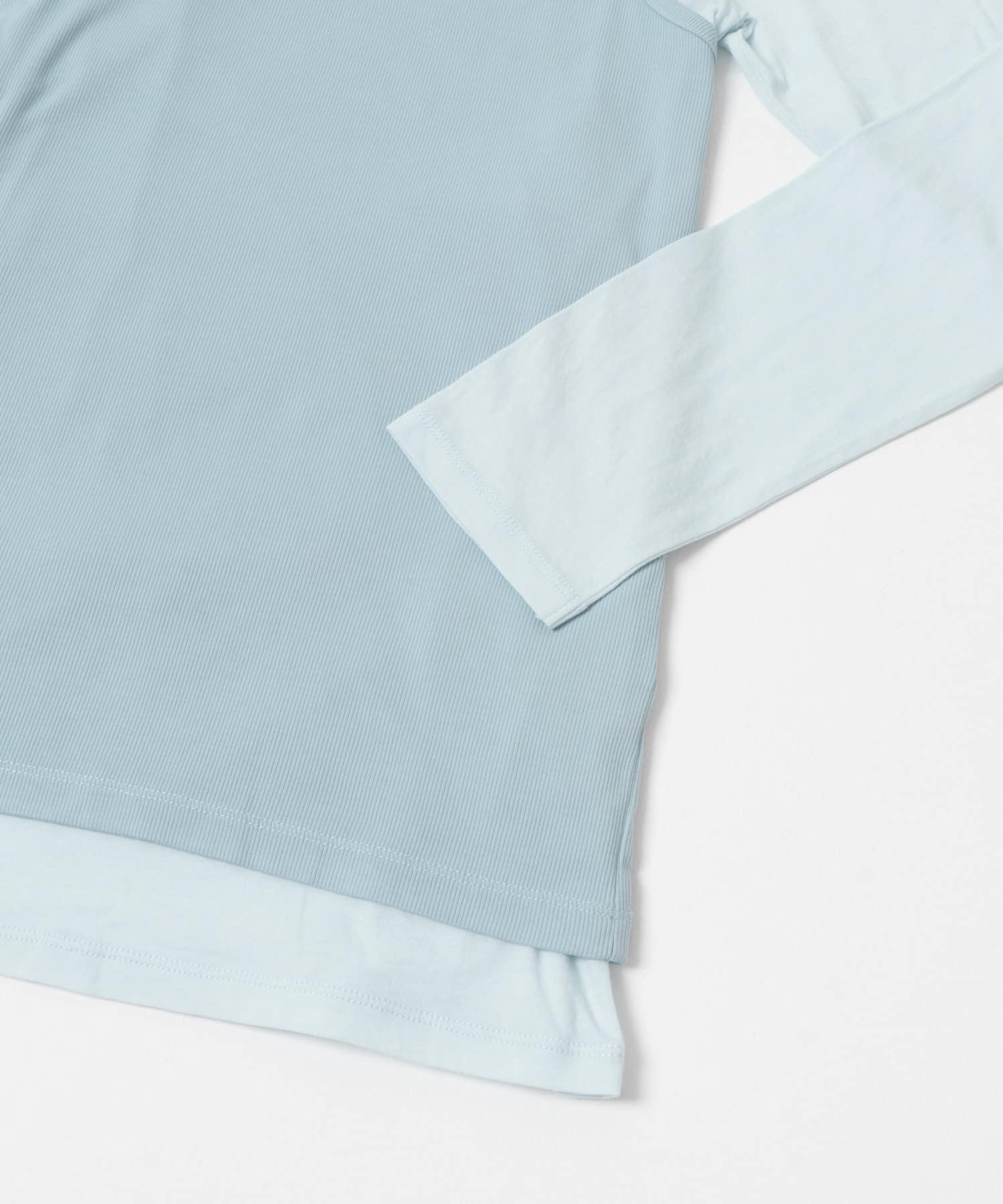 layered long set tee スカイ Free