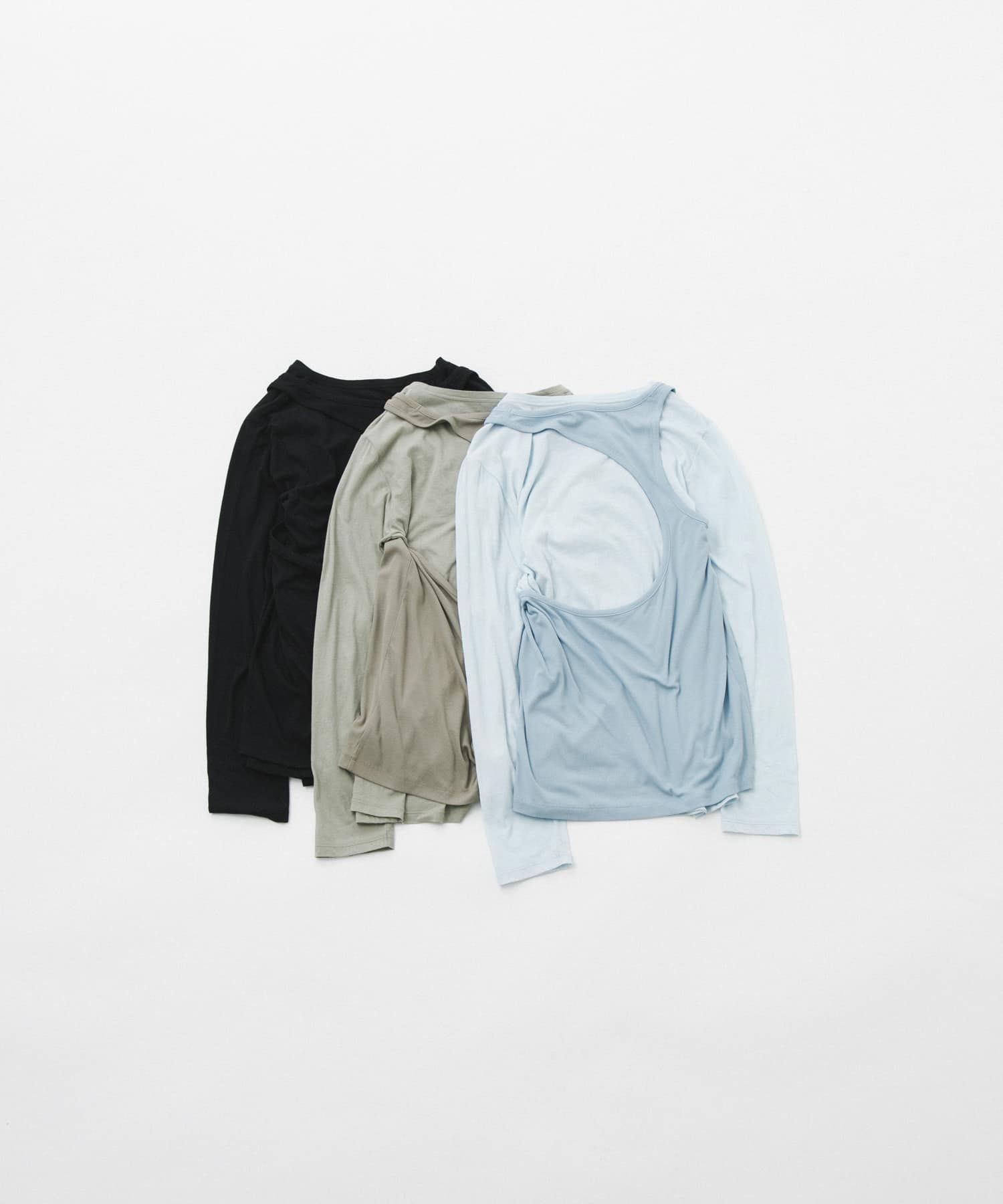 layered long set tee スカイ Free