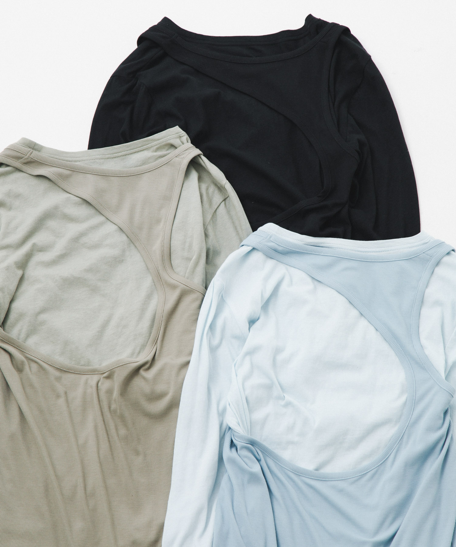 layered long set tee スカイ Free