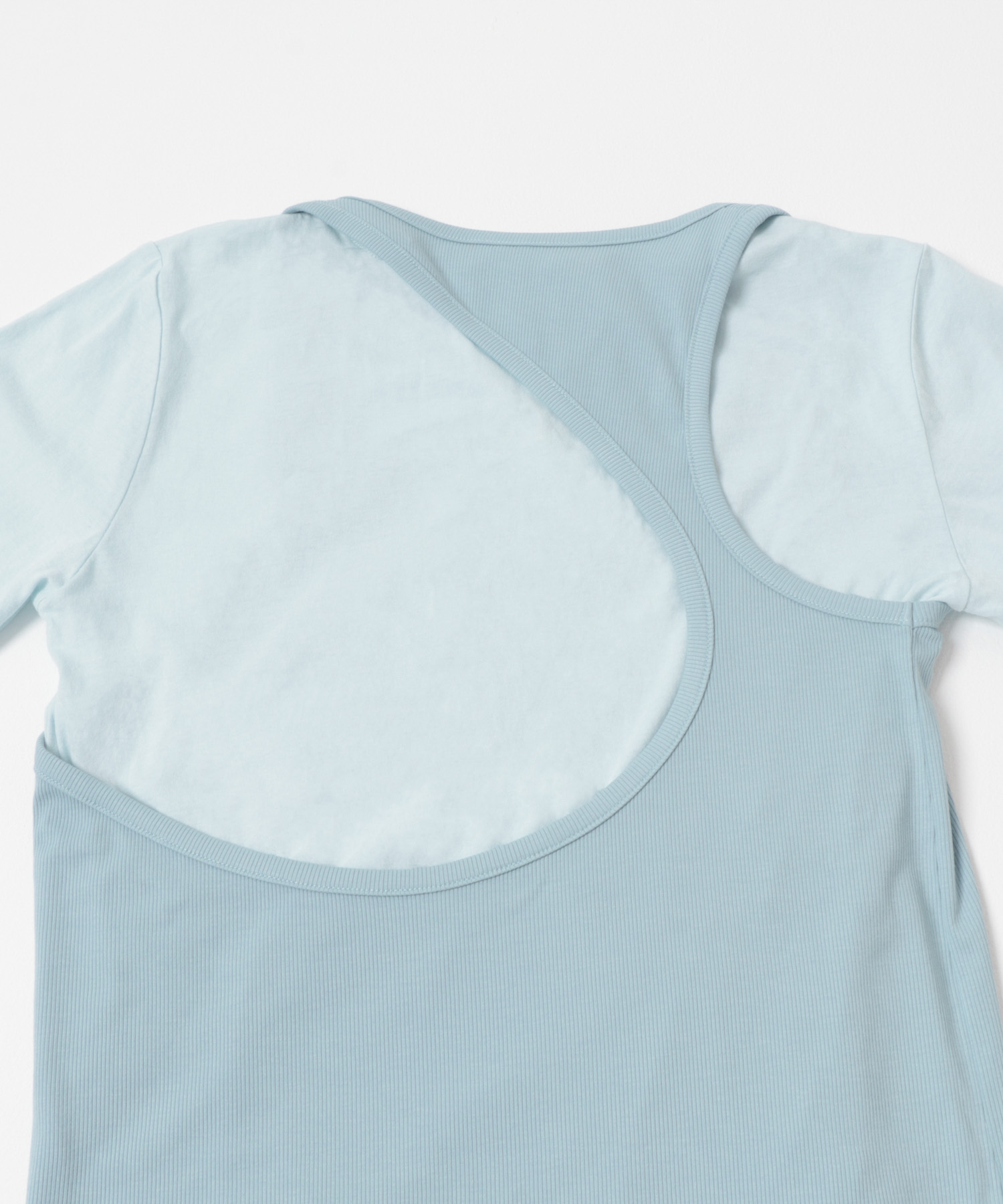 layered long set tee スカイ Free