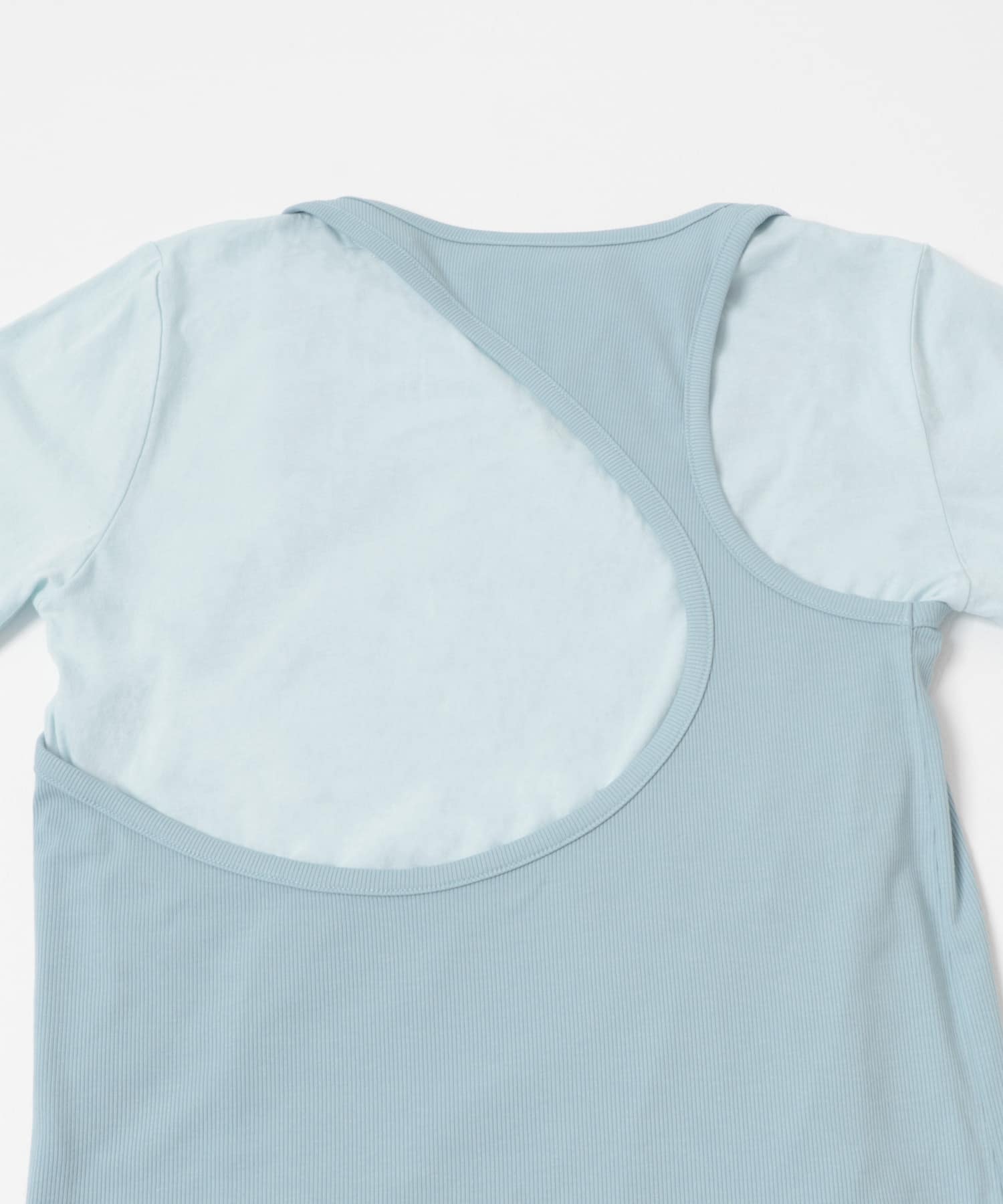 layered long set tee スカイ Free