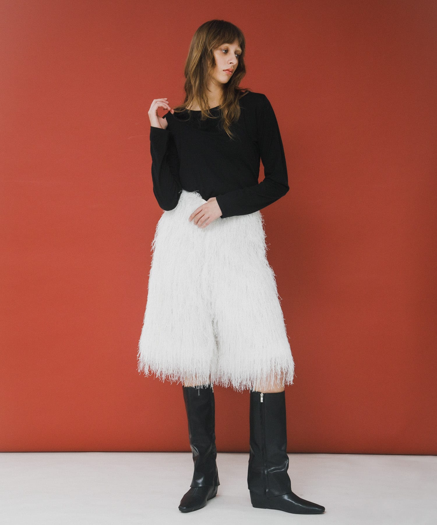 layered long set tee インク Free