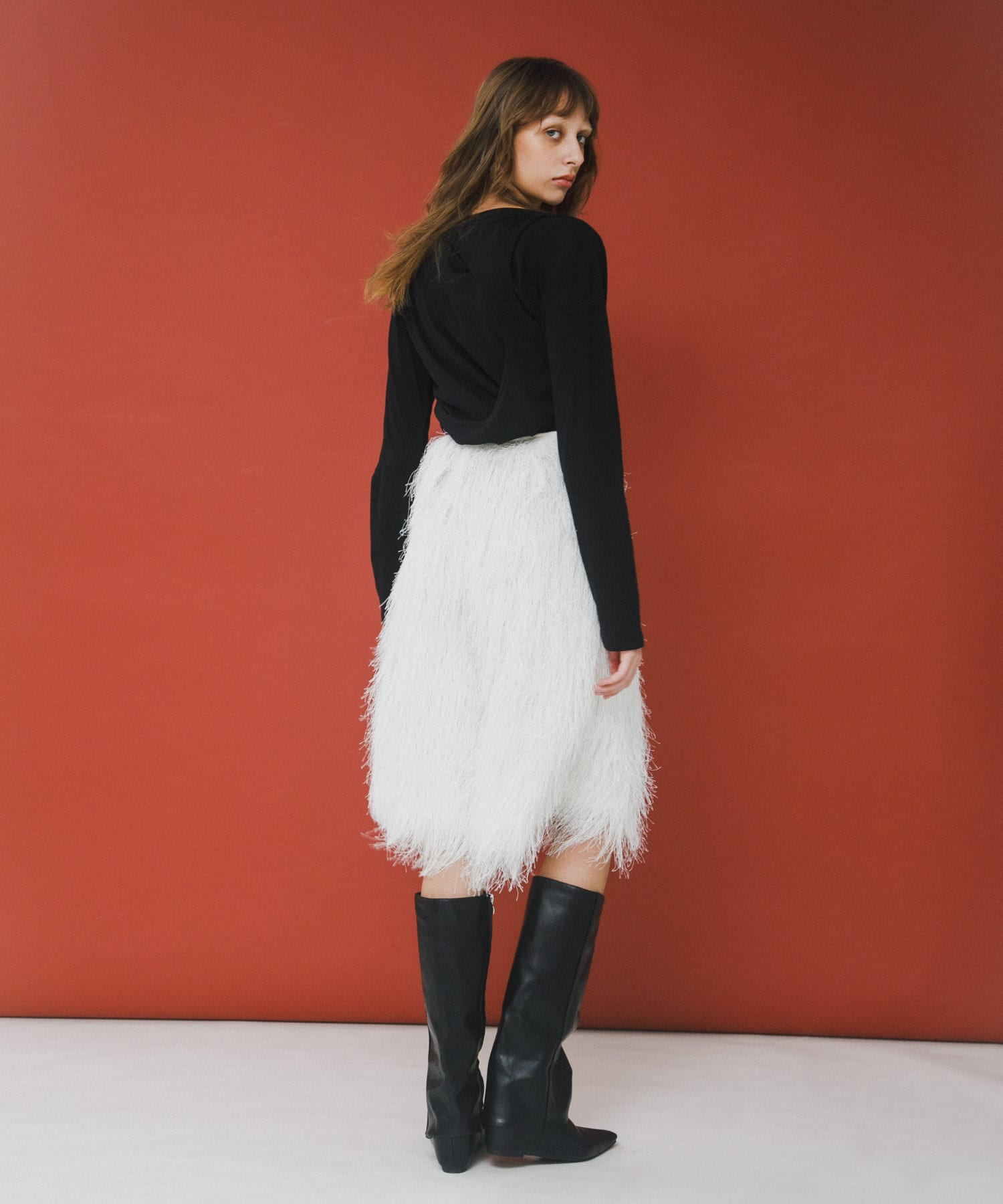 layered long set tee インク Free