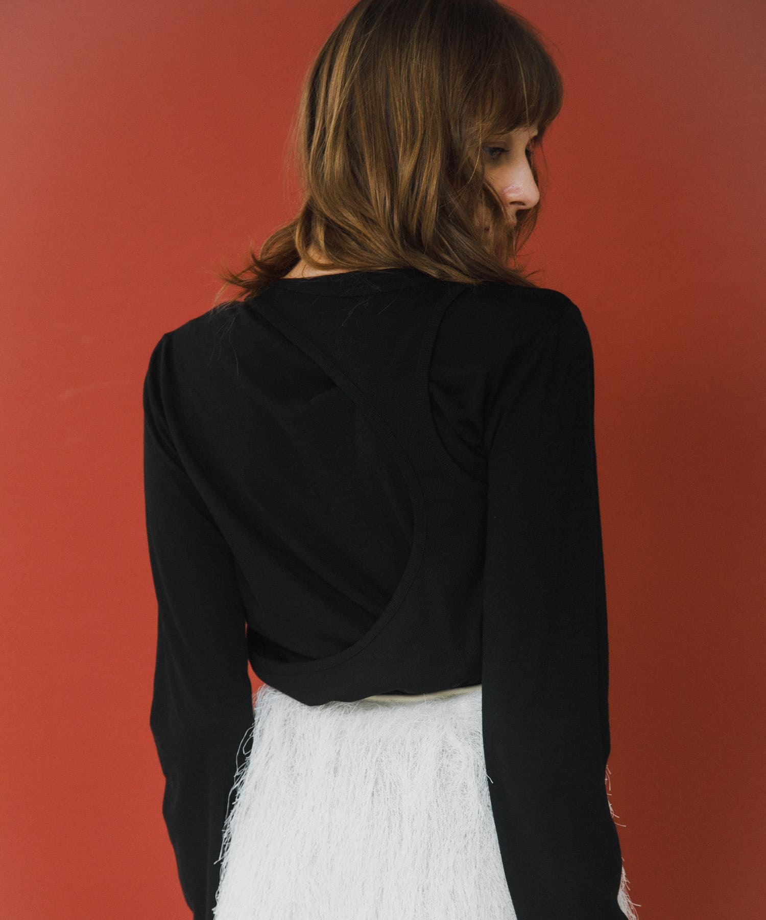 layered long set tee インク Free