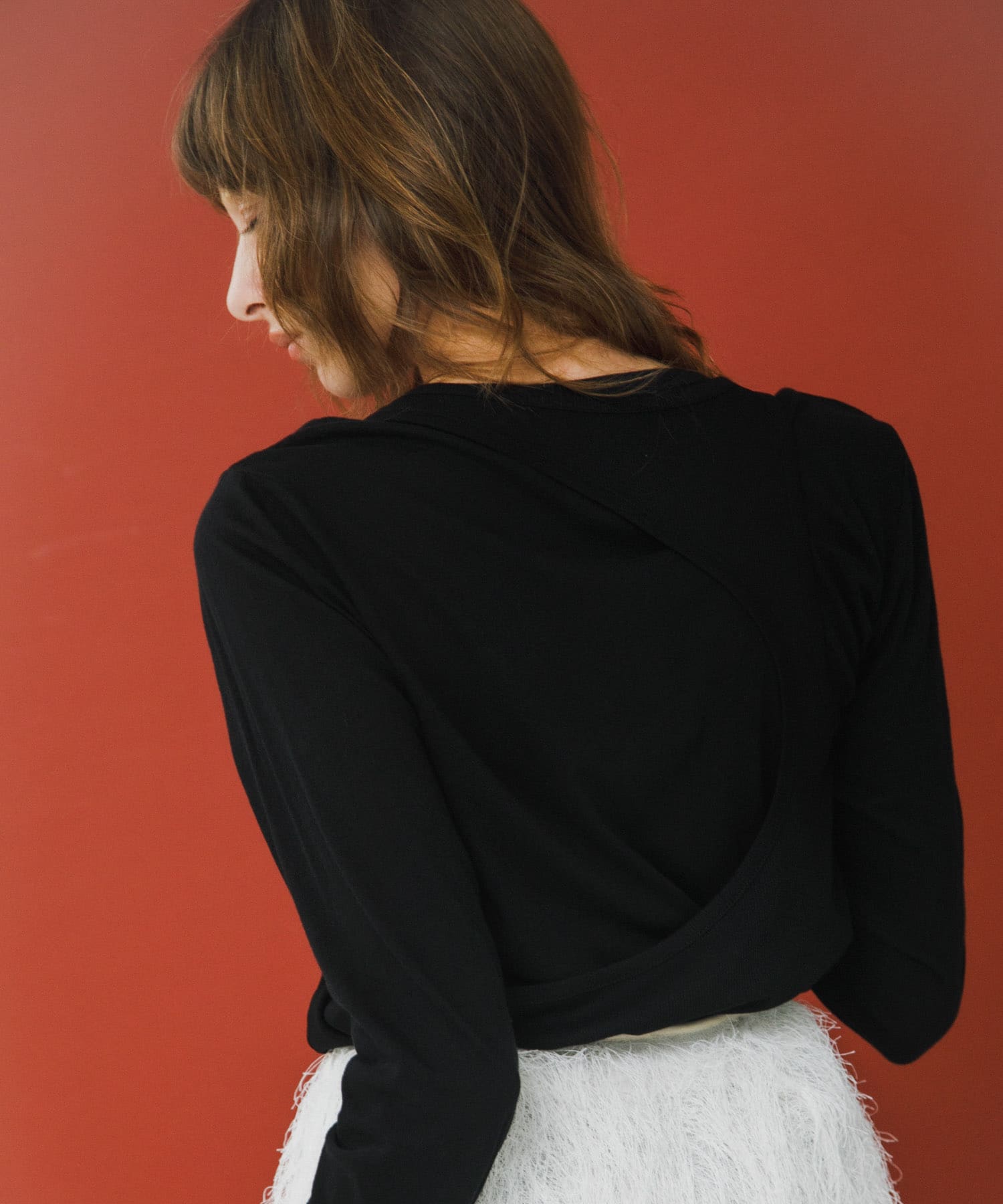 layered long set tee インク Free