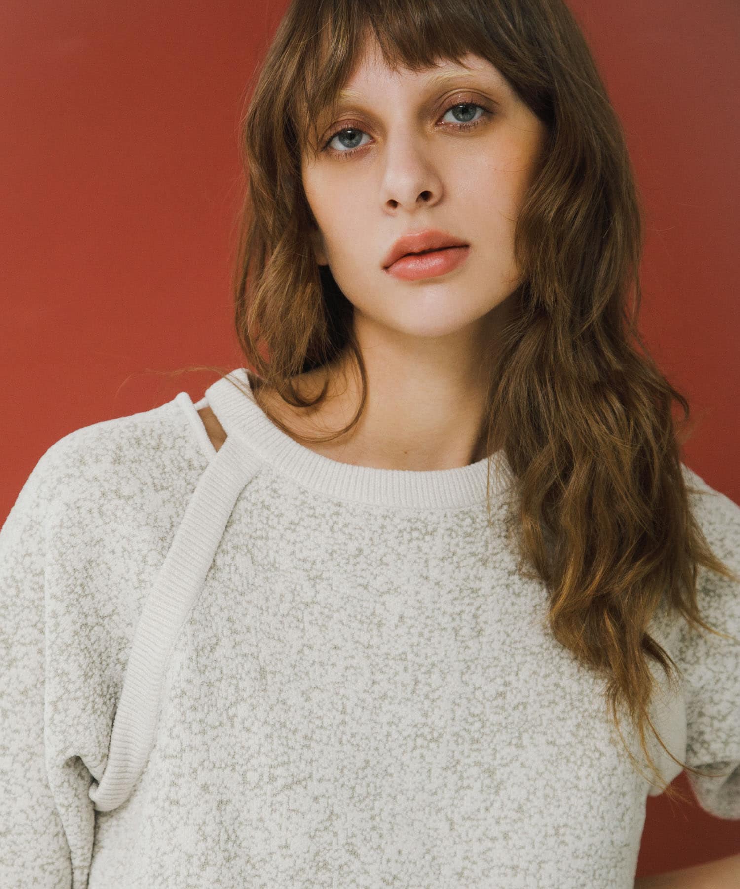 jacquard shortsleeve knit サブレ Free