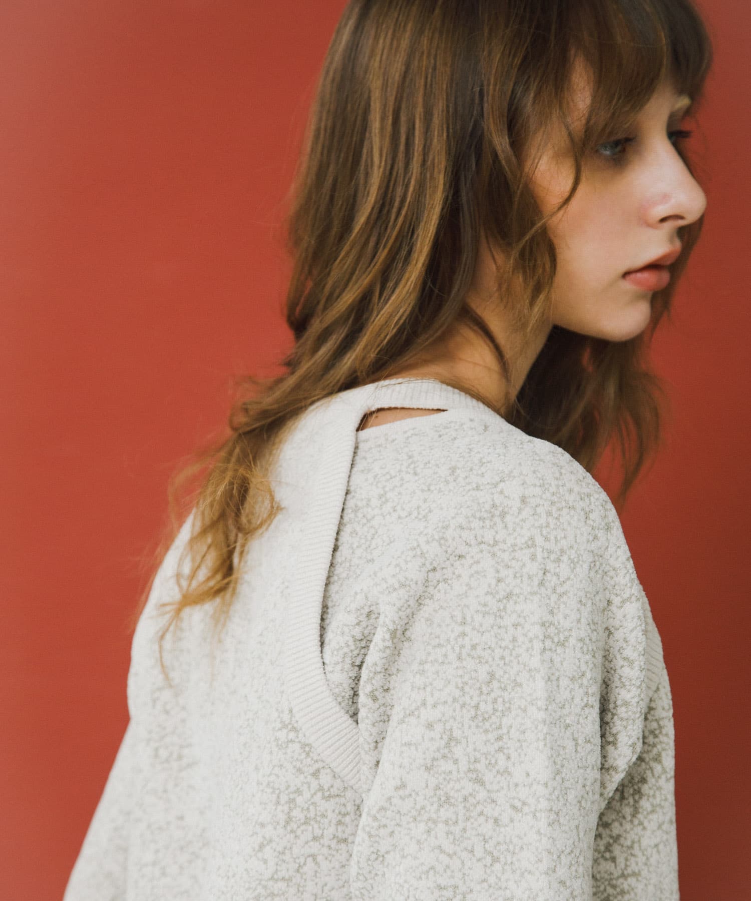 jacquard shortsleeve knit サブレ Free