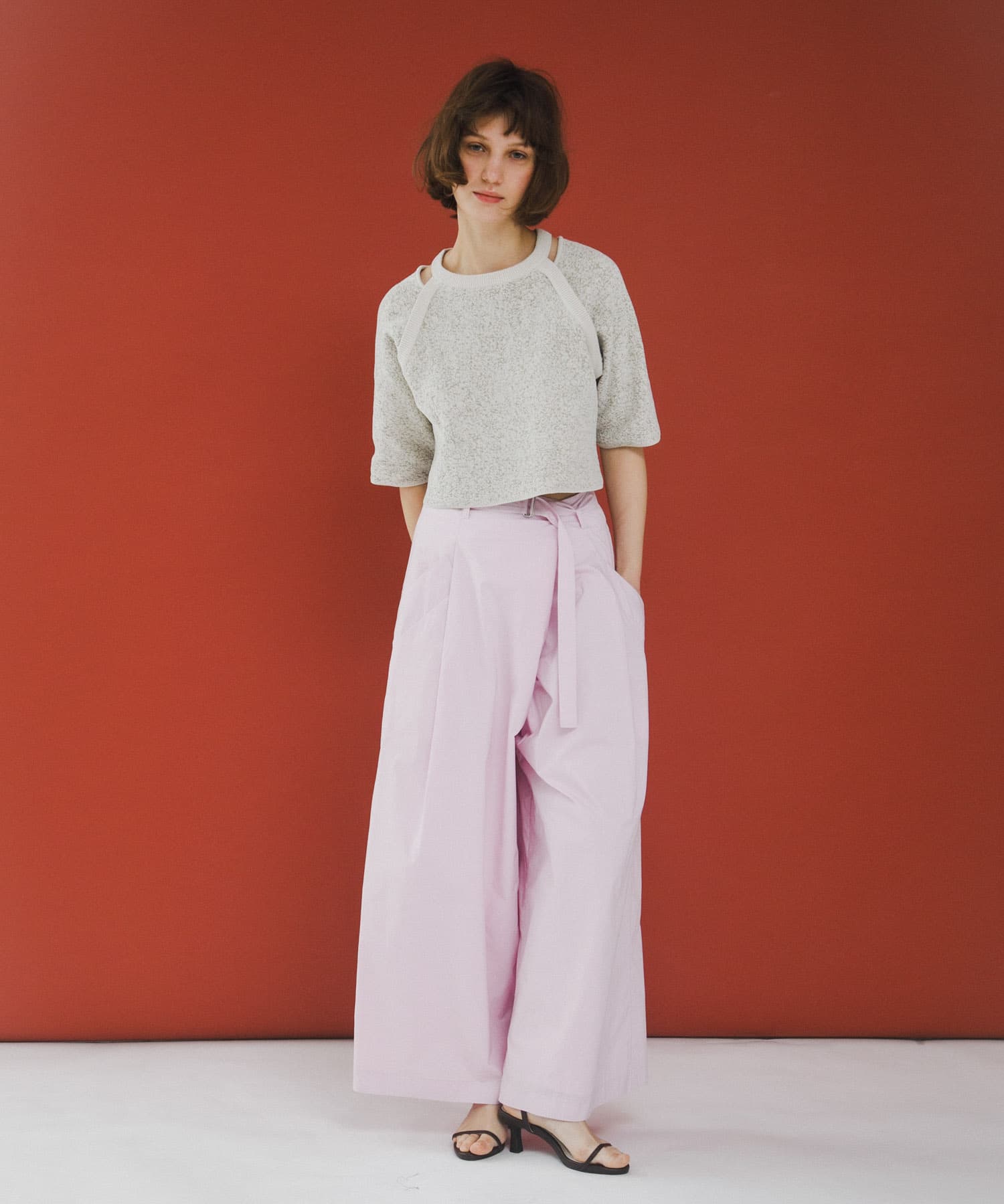 jacquard shortsleeve knit サブレ Free