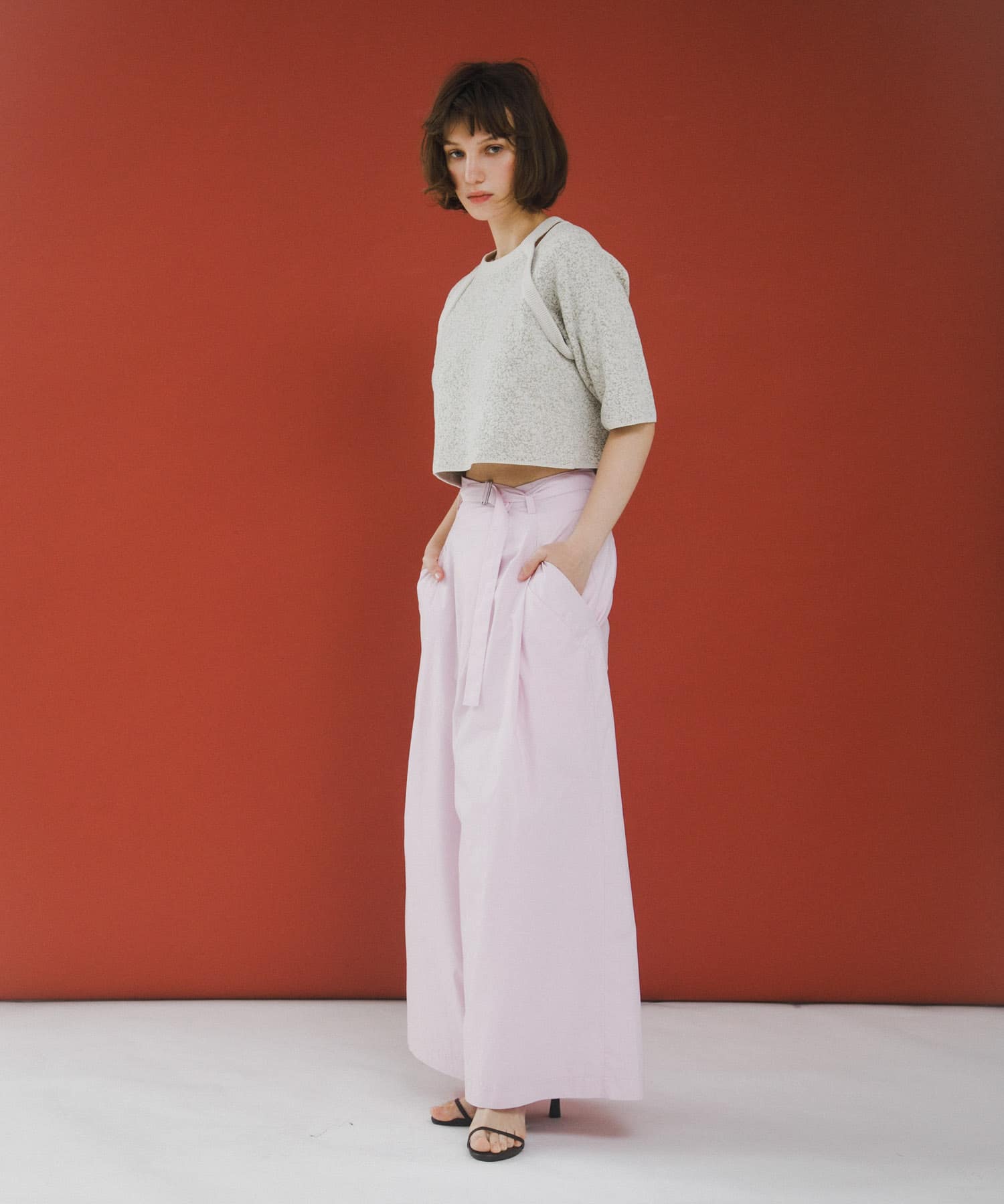 wrap wide pants ラブ Free