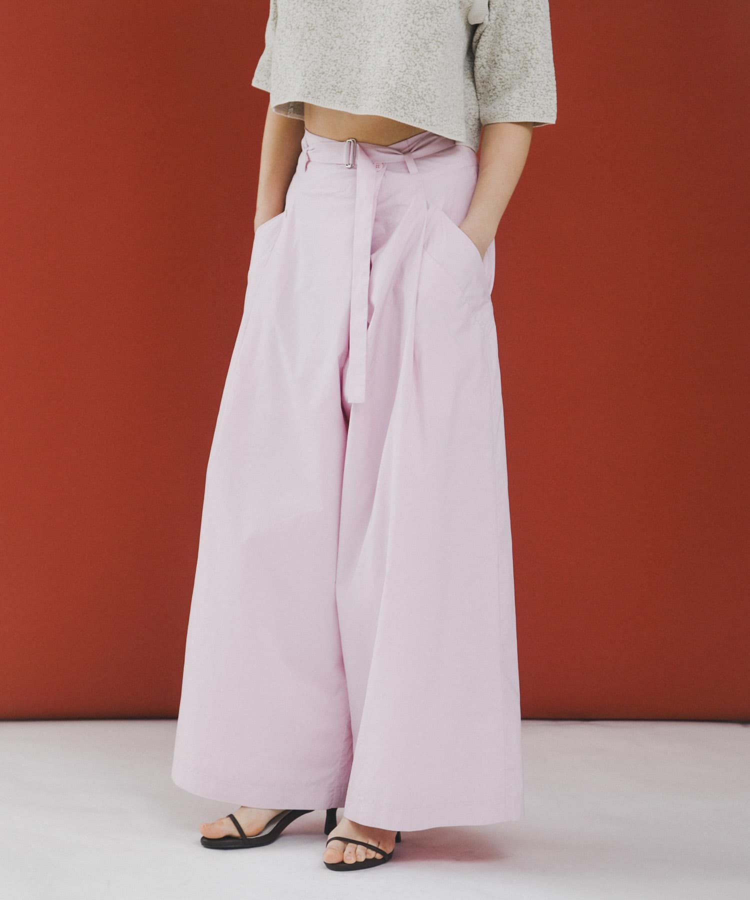 wrap wide pants ラブ Free