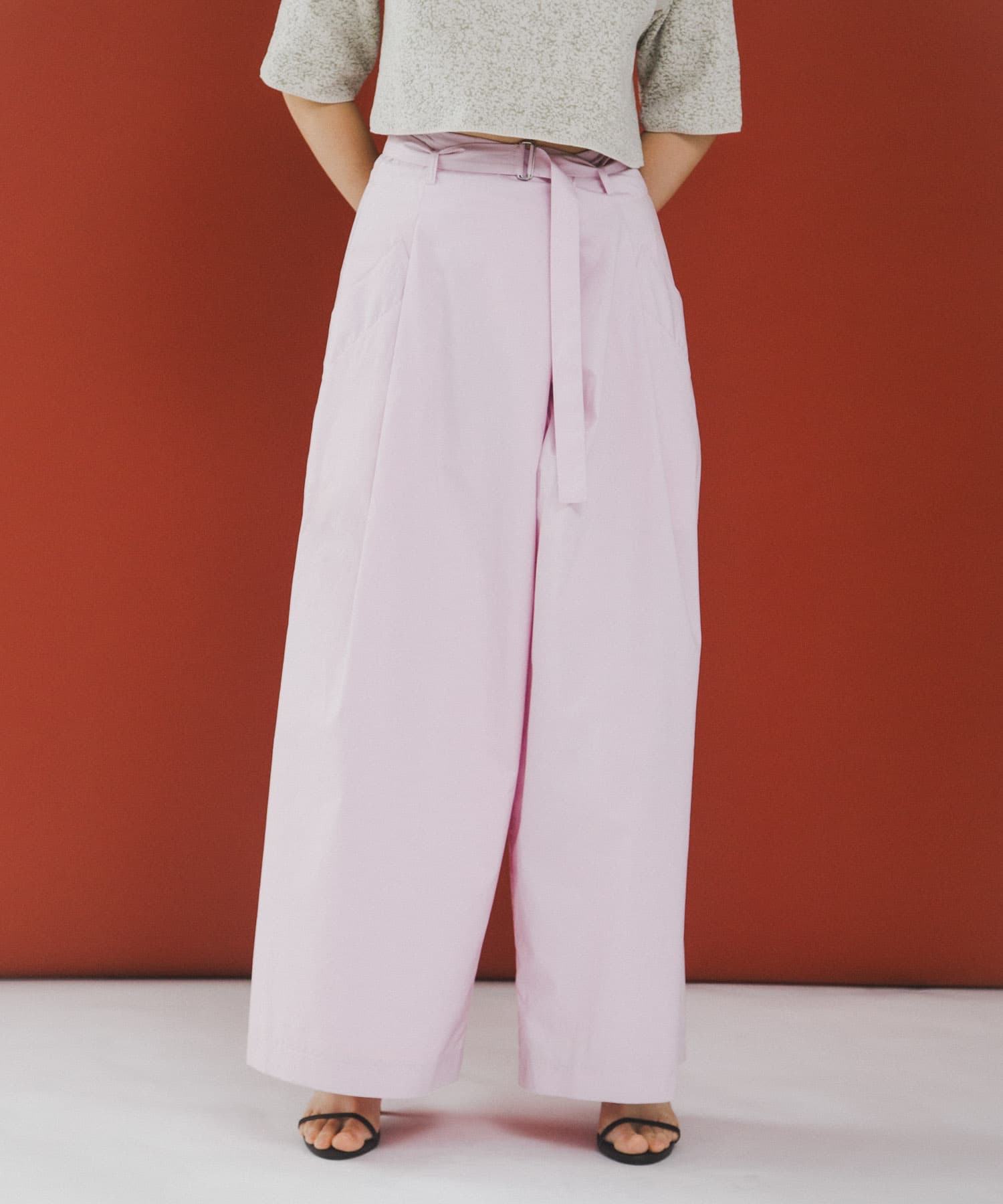 wrap wide pants ラブ Free