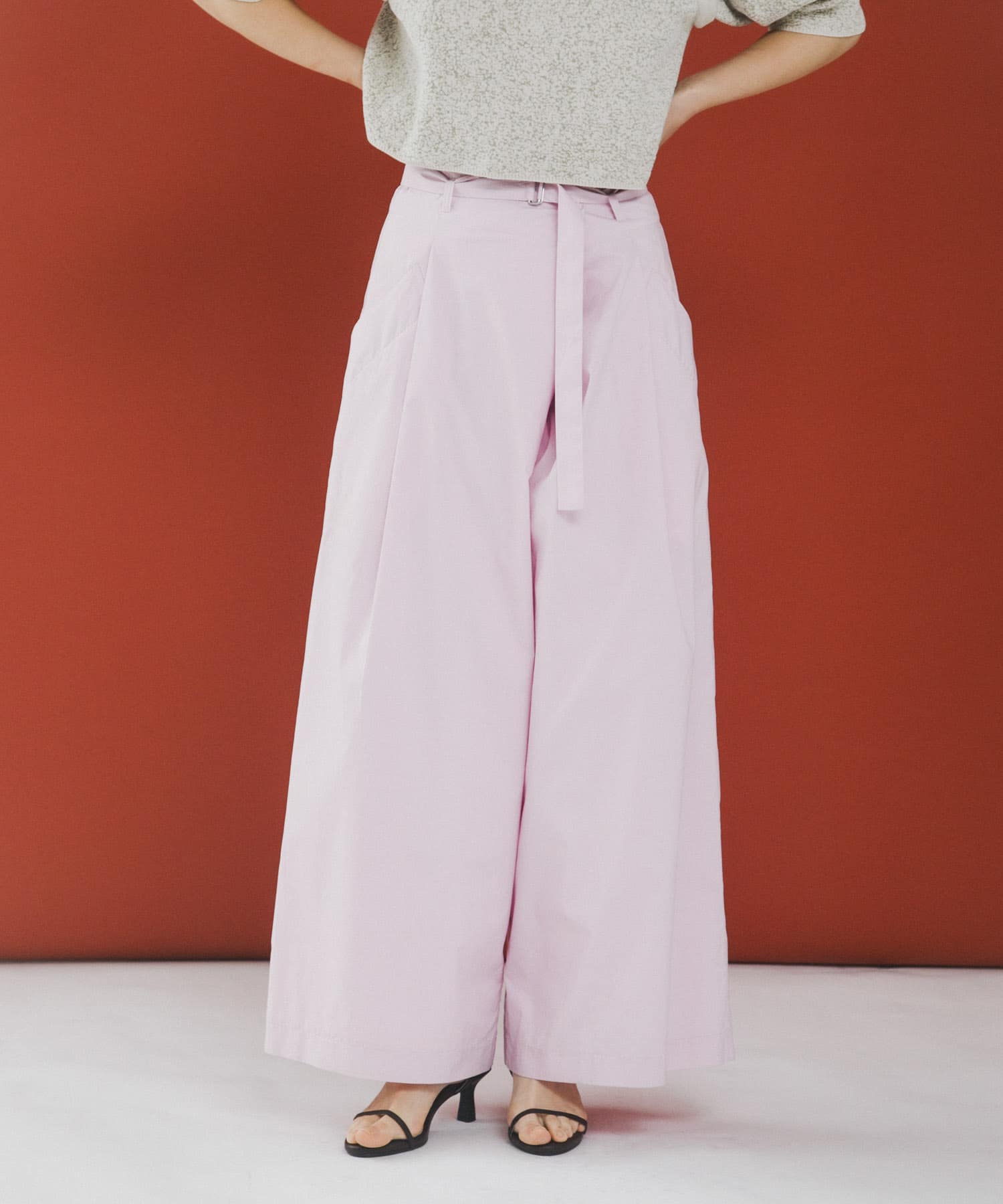 wrap wide pants ラブ Free