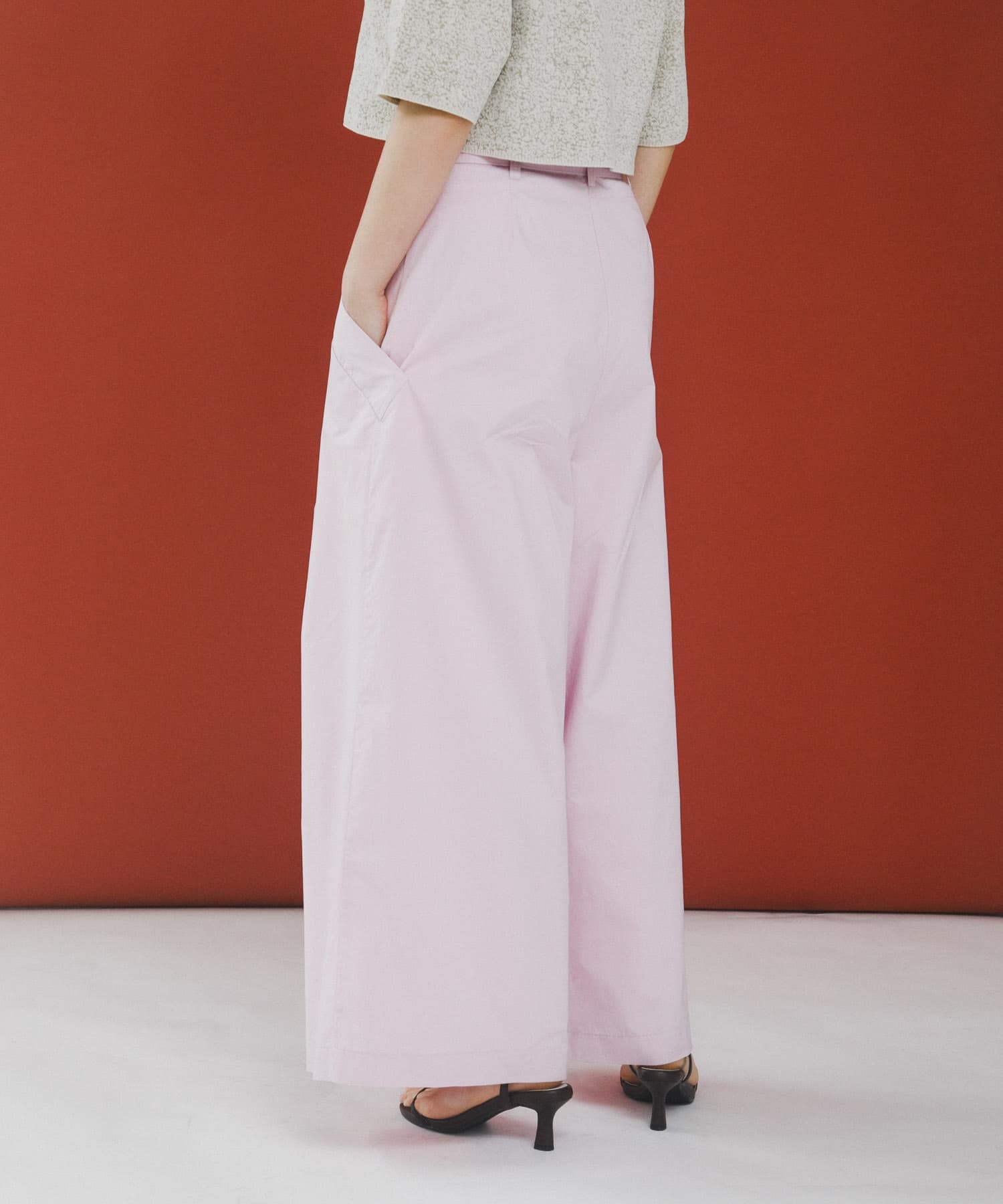wrap wide pants ラブ Free