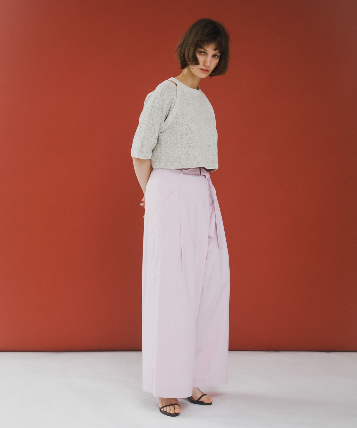 wrap wide pants ラブ Free