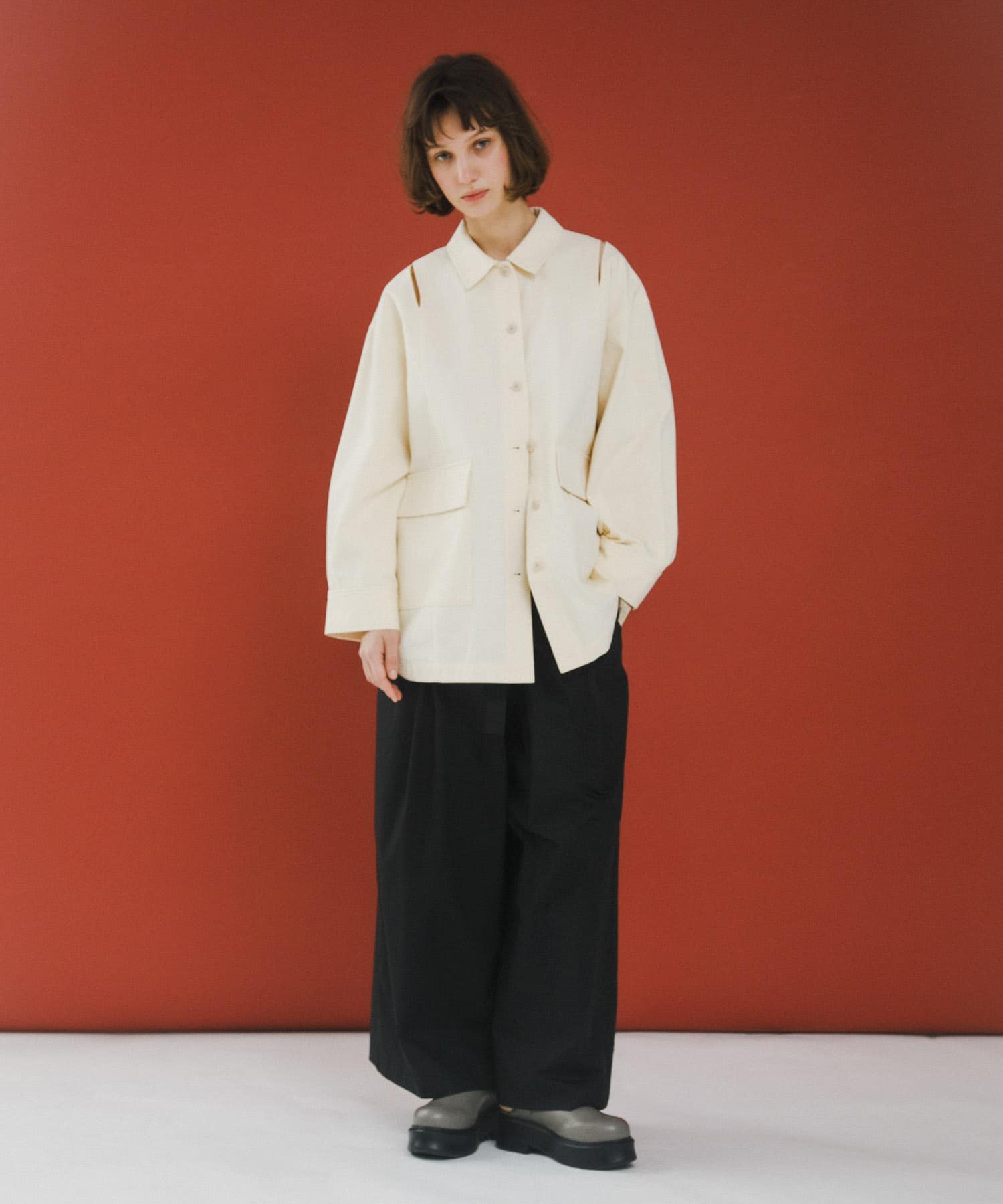 wrap wide pants インク Free