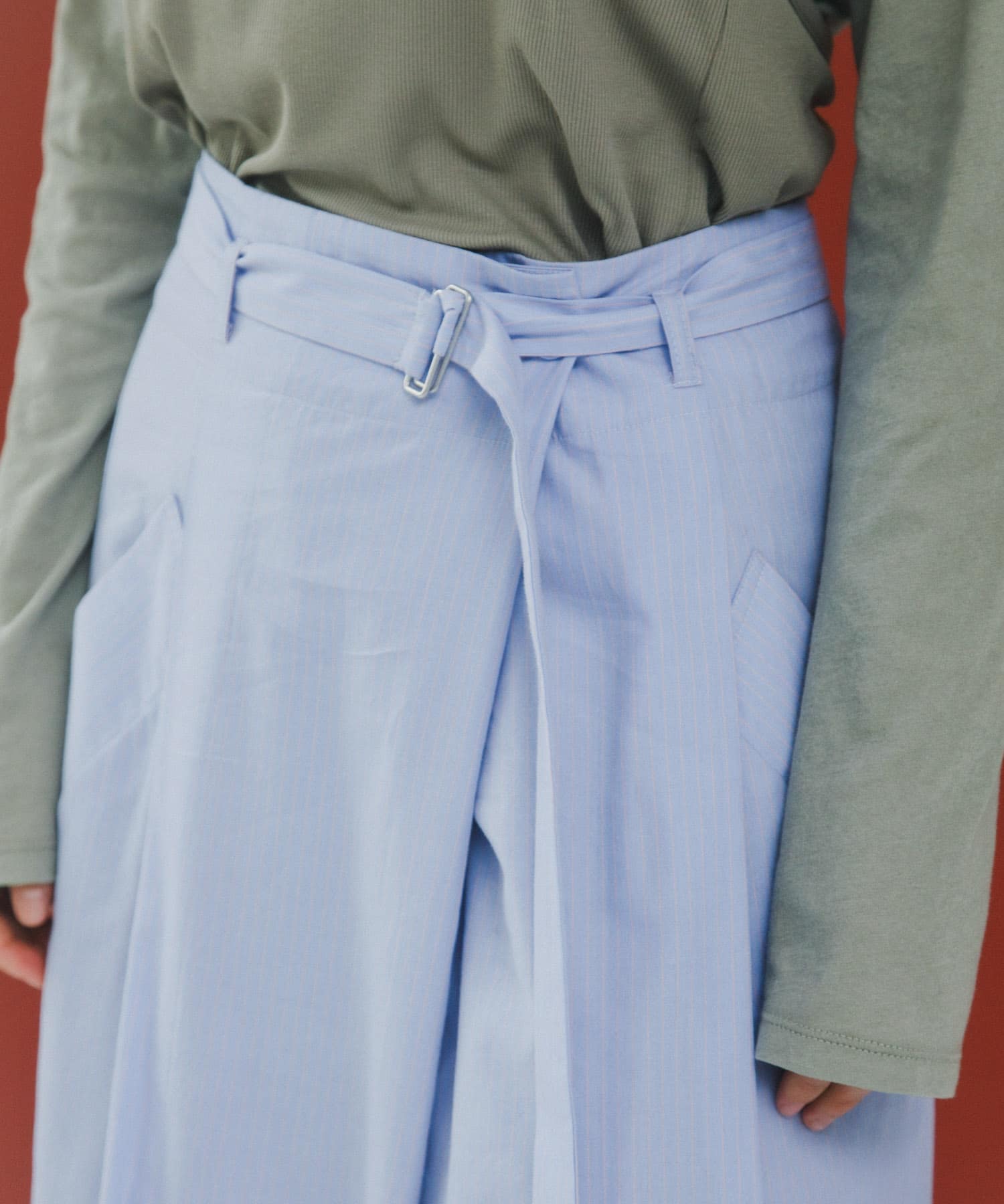 wrap wide pants スプリング Free