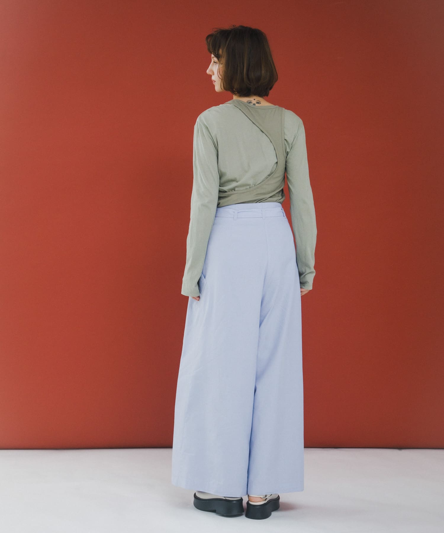 wrap wide pants スプリング Free