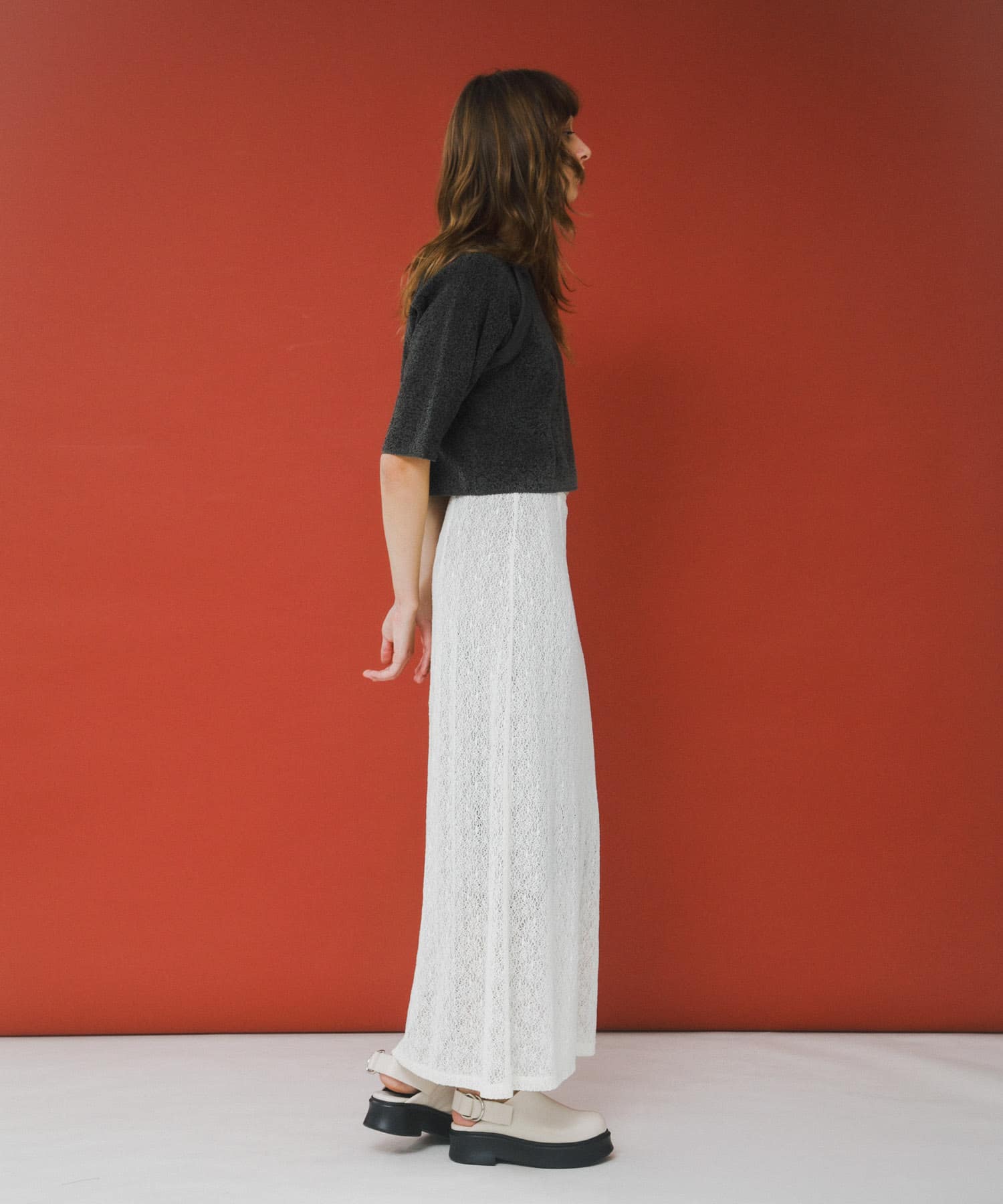 melon lace skirt パール Free