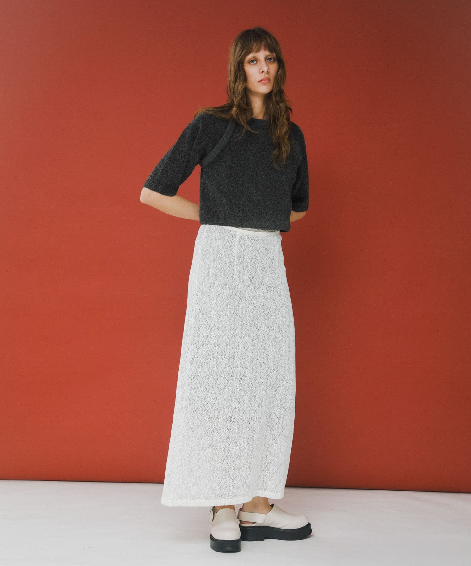 melon lace skirt パール Free