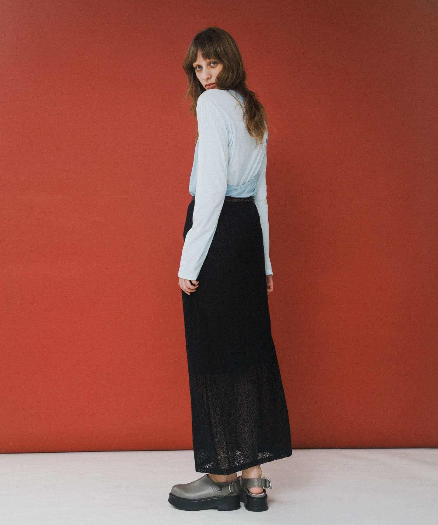 melon lace skirt インク Free