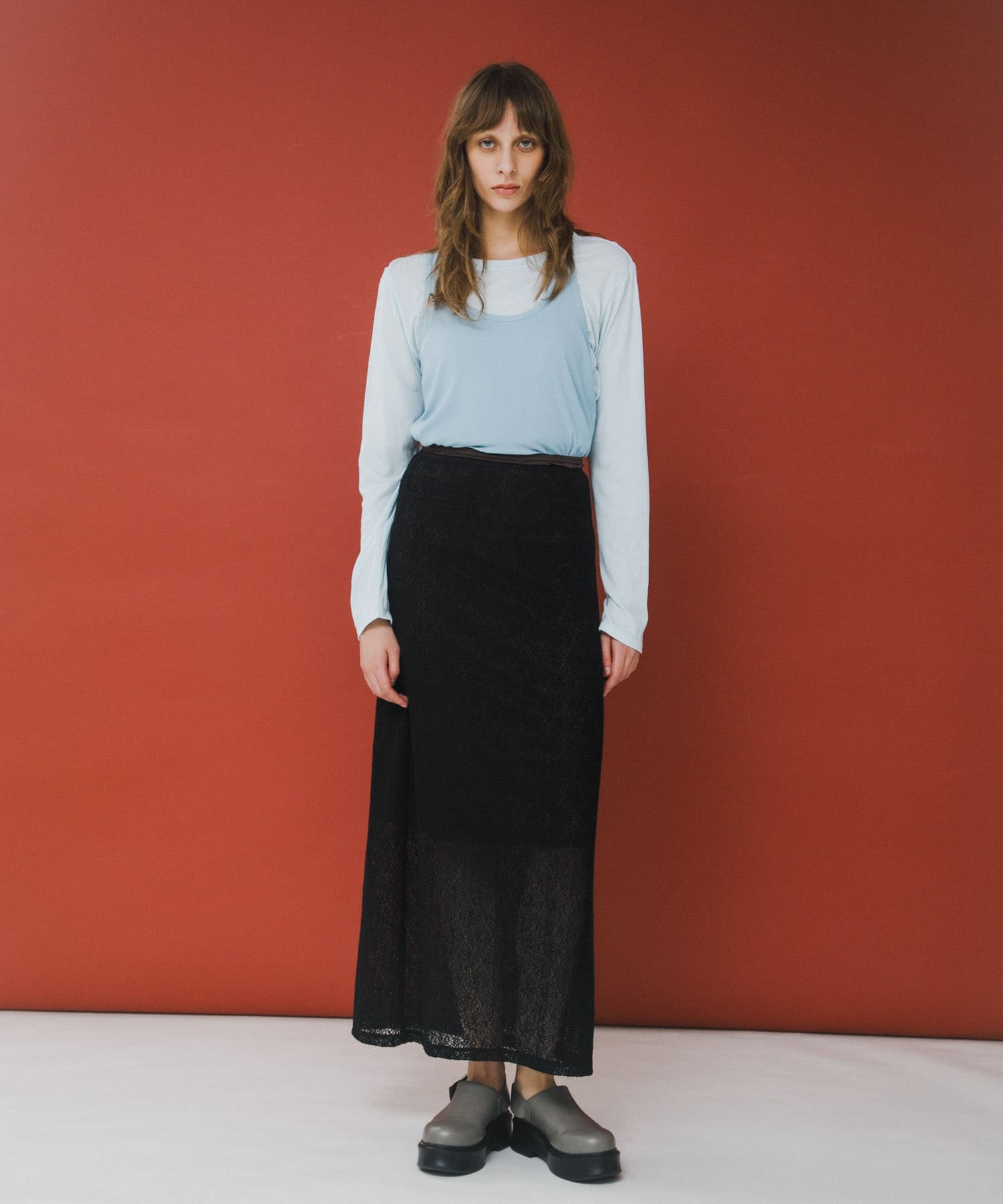 melon lace skirt インク Free