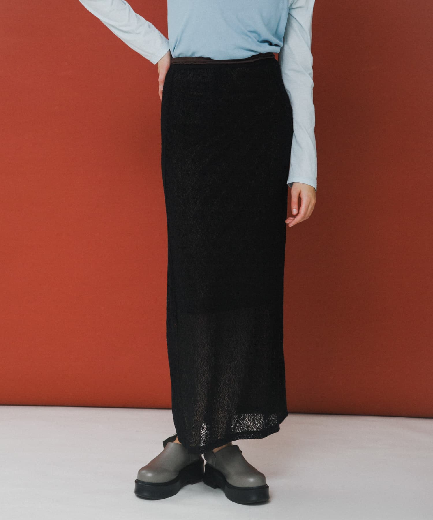 melon lace skirt インク Free