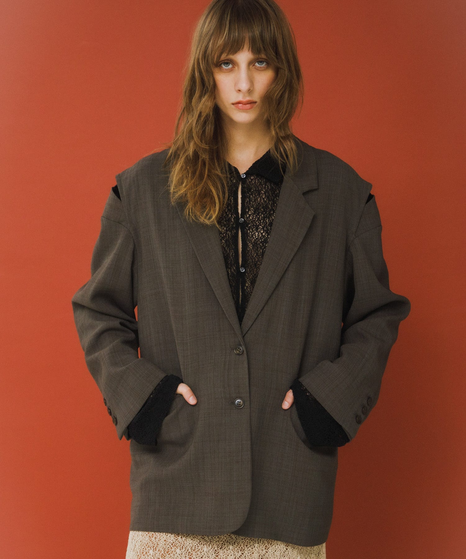 マウリツィオバルダサーリ テーラードジャケット ベスト コーデュロイ カモフラ over tailored jacket(Free ミスト): アウター｜URBAN RESEARCH公式
