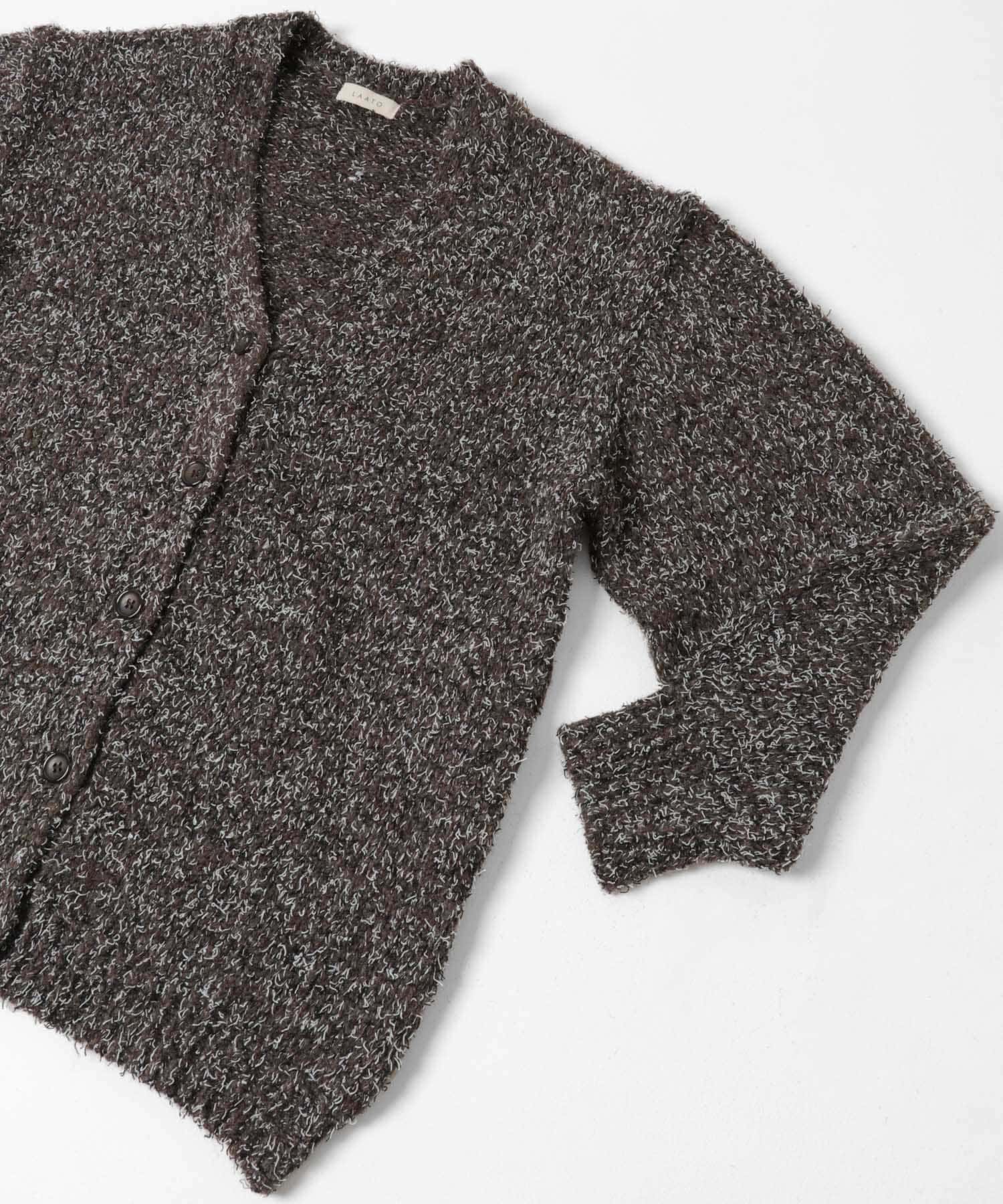 mix loose cardigan チョコレートミックス FREE