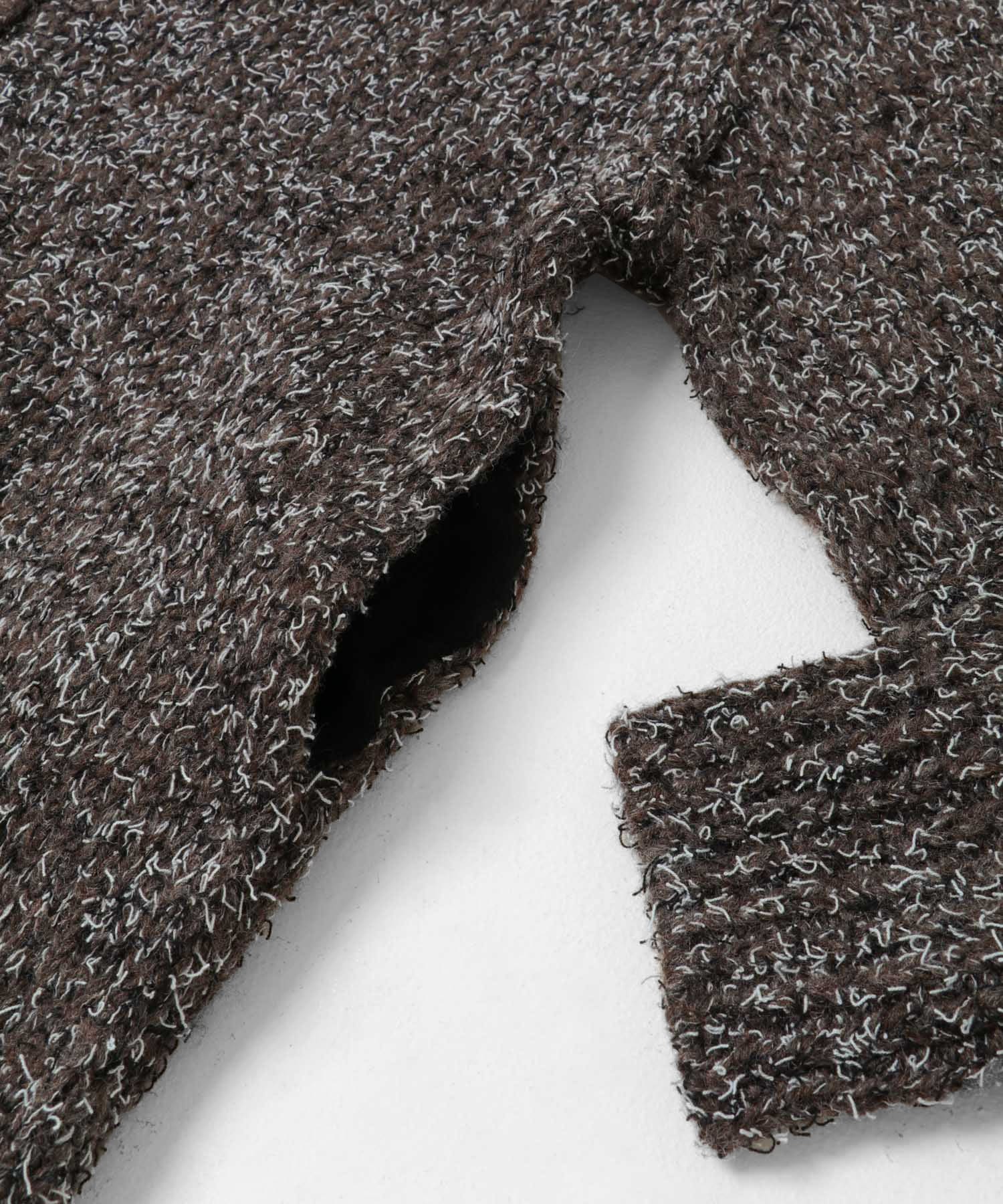 mix loose cardigan チョコレートミックス FREE