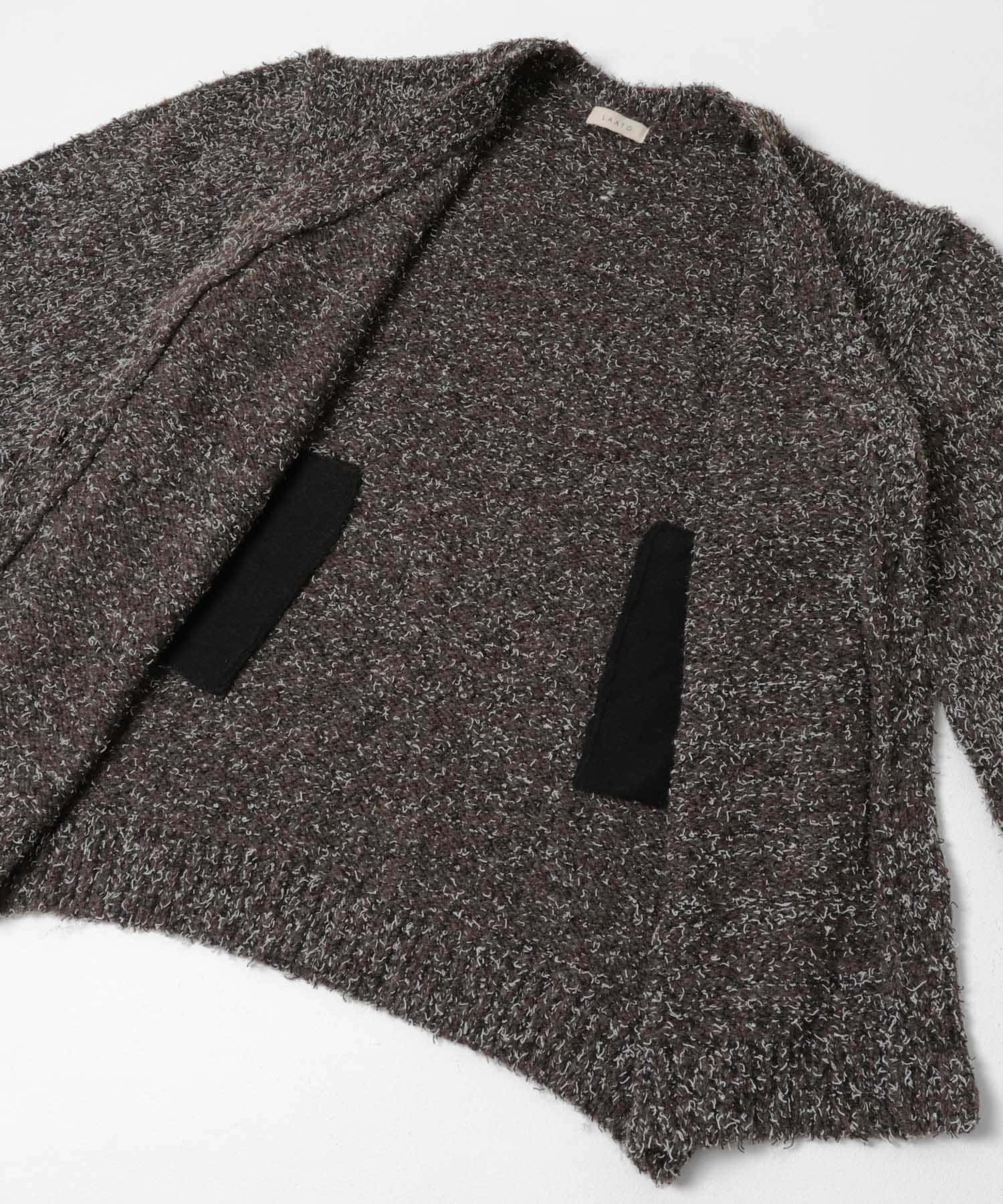 mix loose cardigan チョコレートミックス FREE