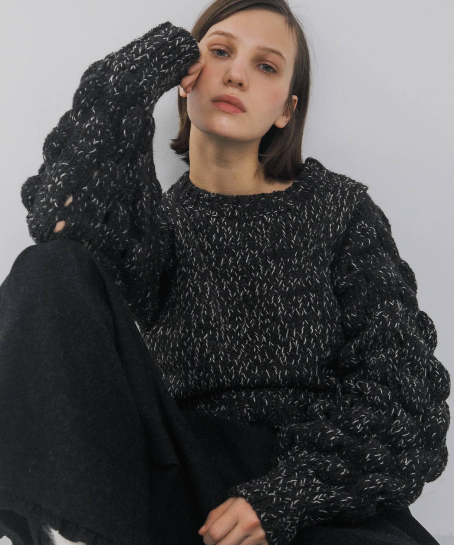 lantern long sleeve knit