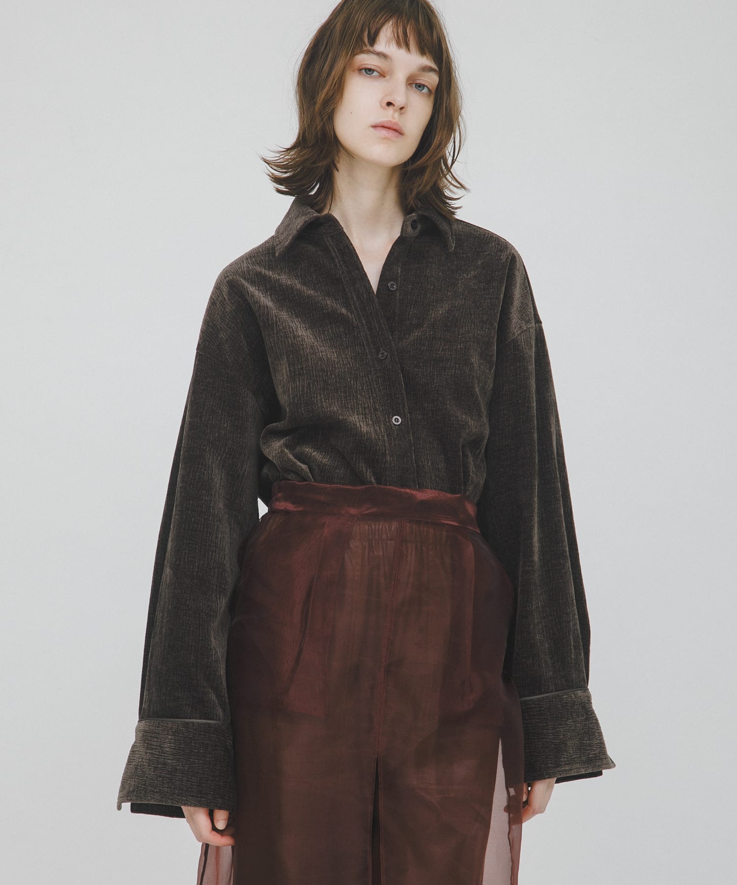 wrinkle velor shirts