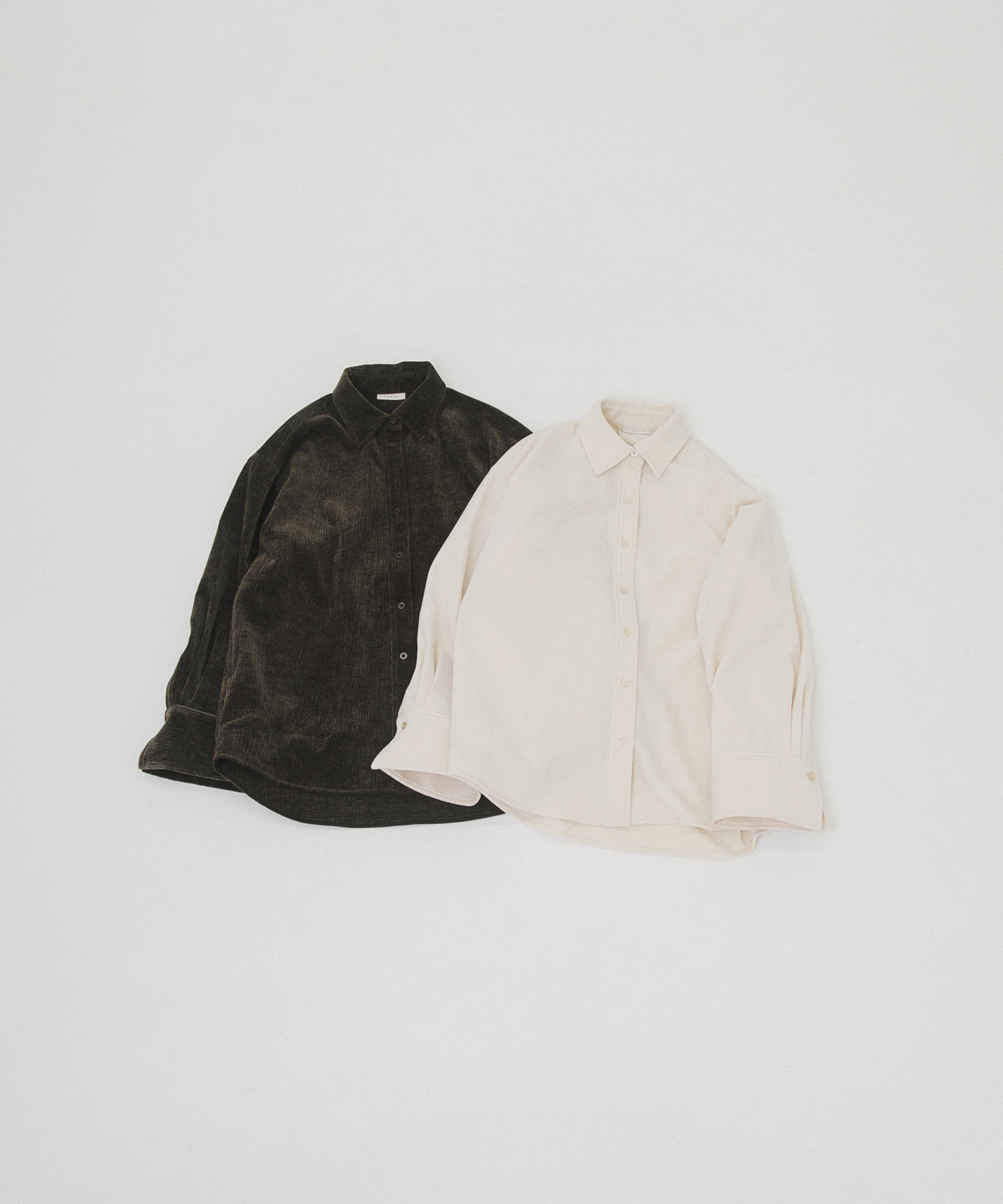 wrinkle velor shirts クリーム FREE