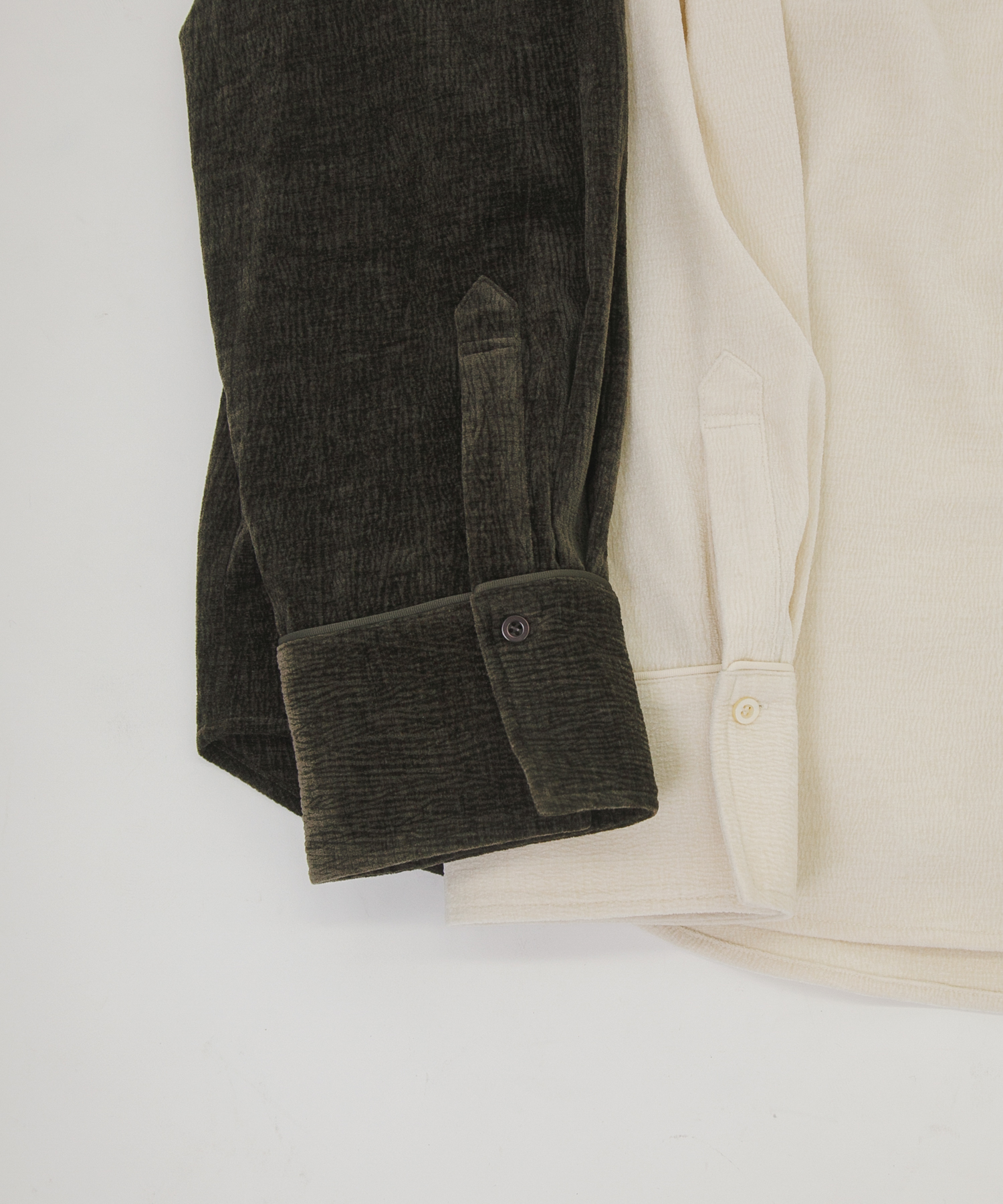 wrinkle velor shirts クリーム FREE