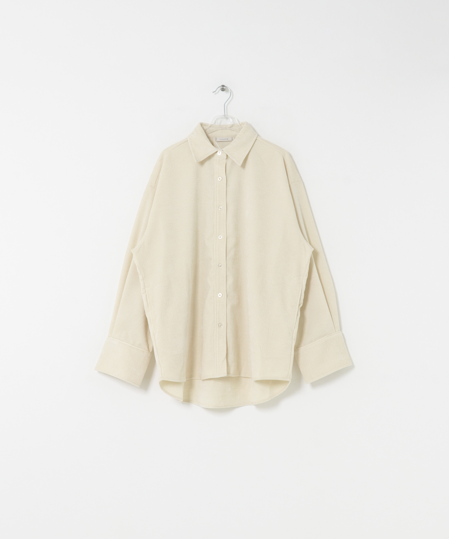 wrinkle velor shirts クリーム FREE