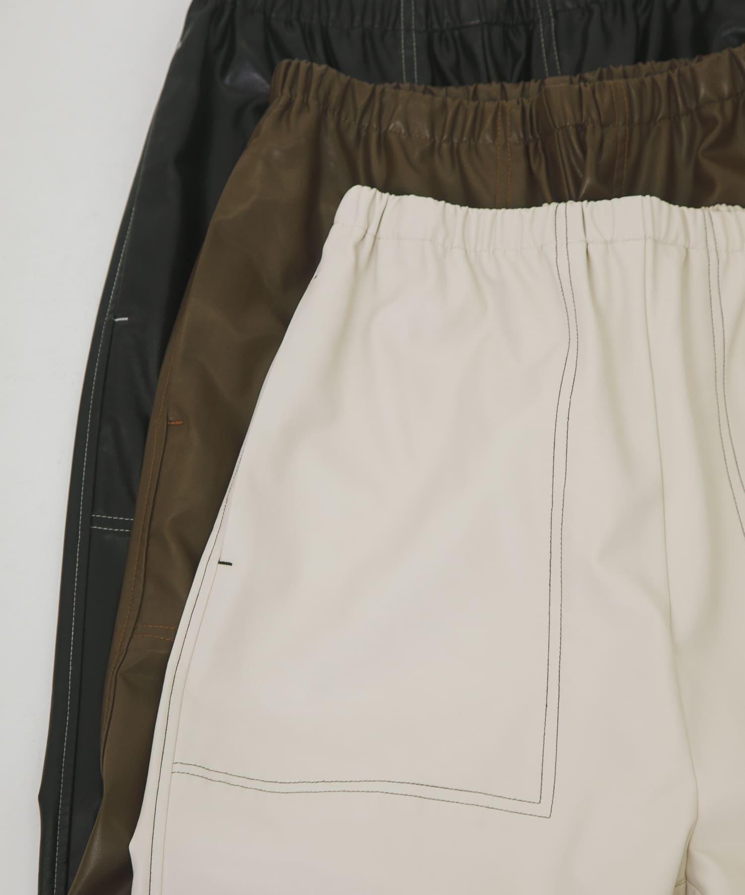 easy stitch pants クリーム FREE