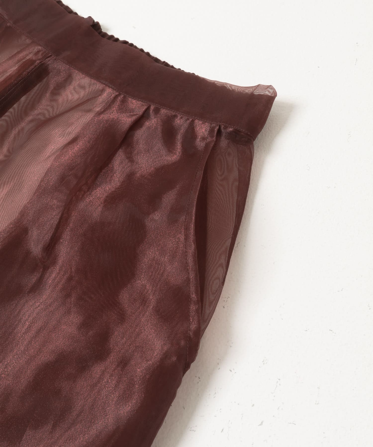 sheer midi skirt チョコレート FREE