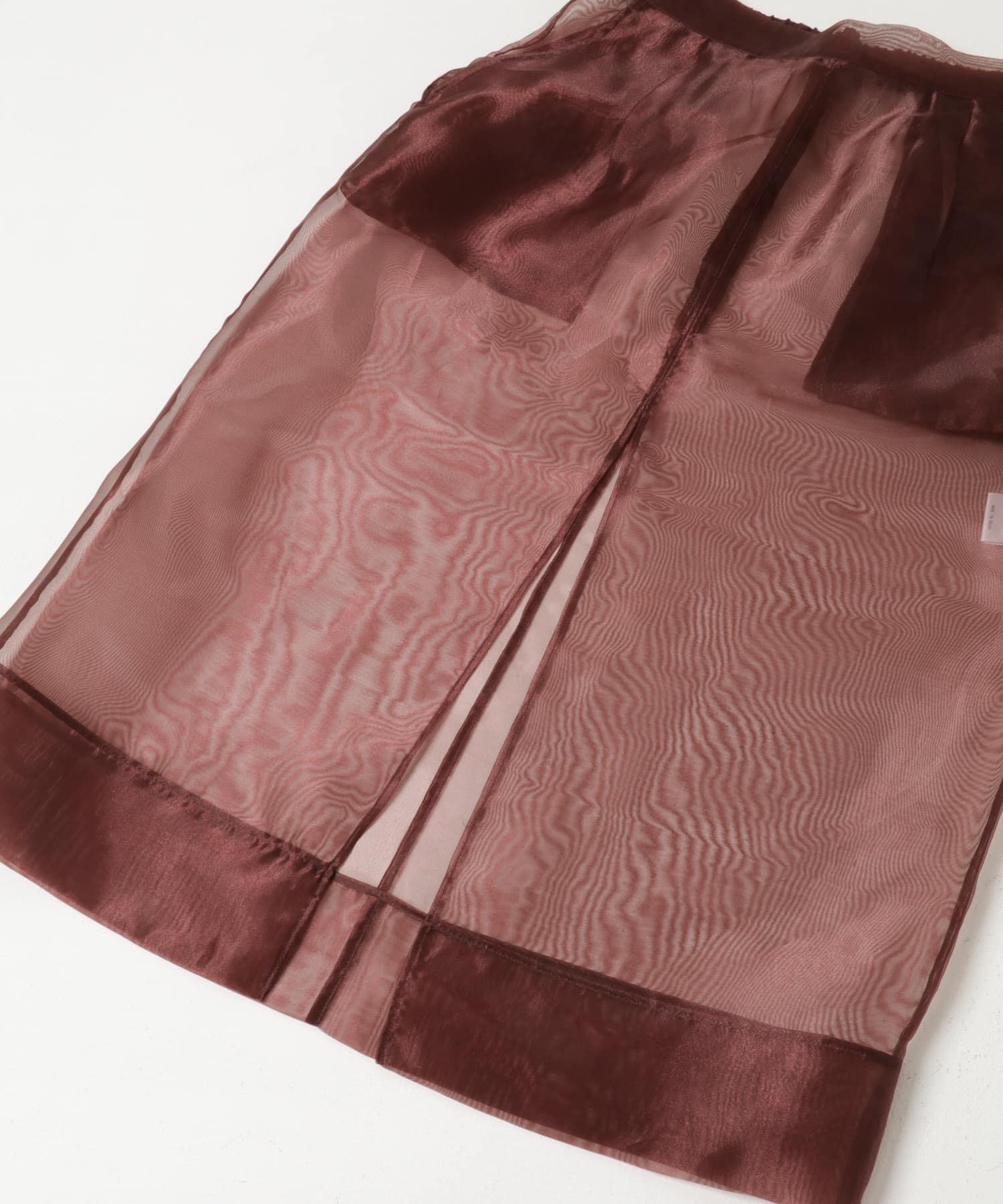 sheer midi skirt チョコレート FREE