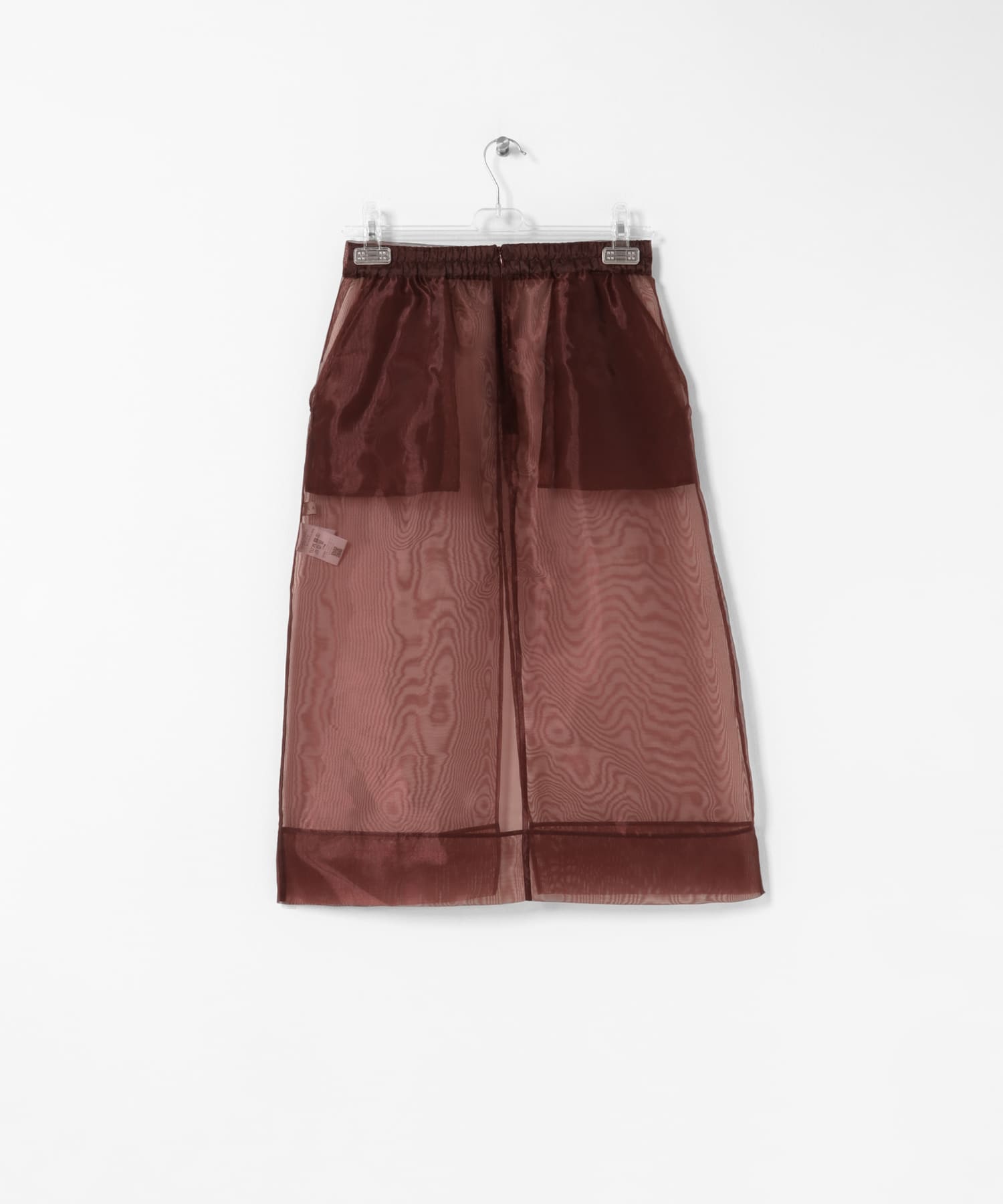sheer midi skirt チョコレート FREE