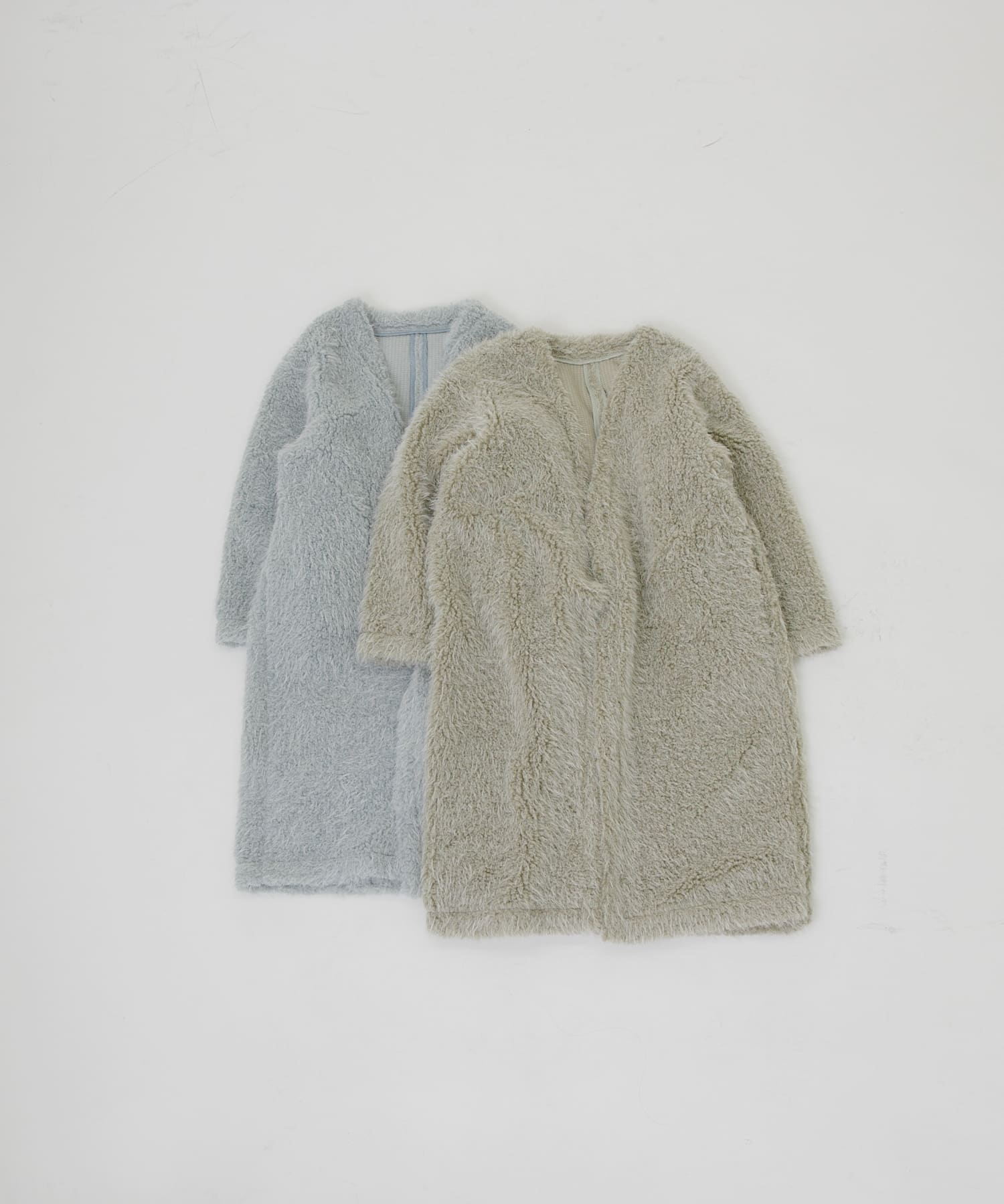 long boa coat モス Free