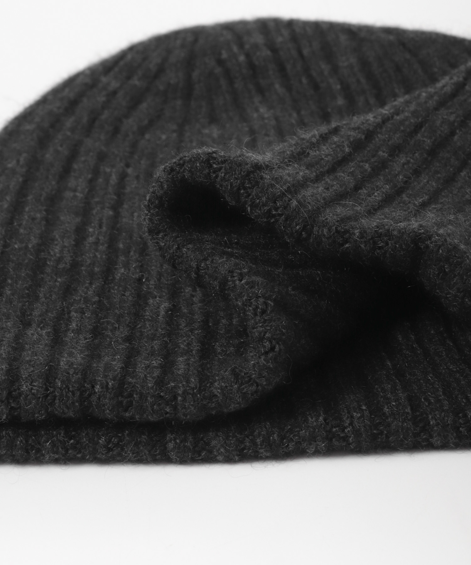 ASAUCE MELER　ミドルゲージカシミヤリブワッチ Charcoal one