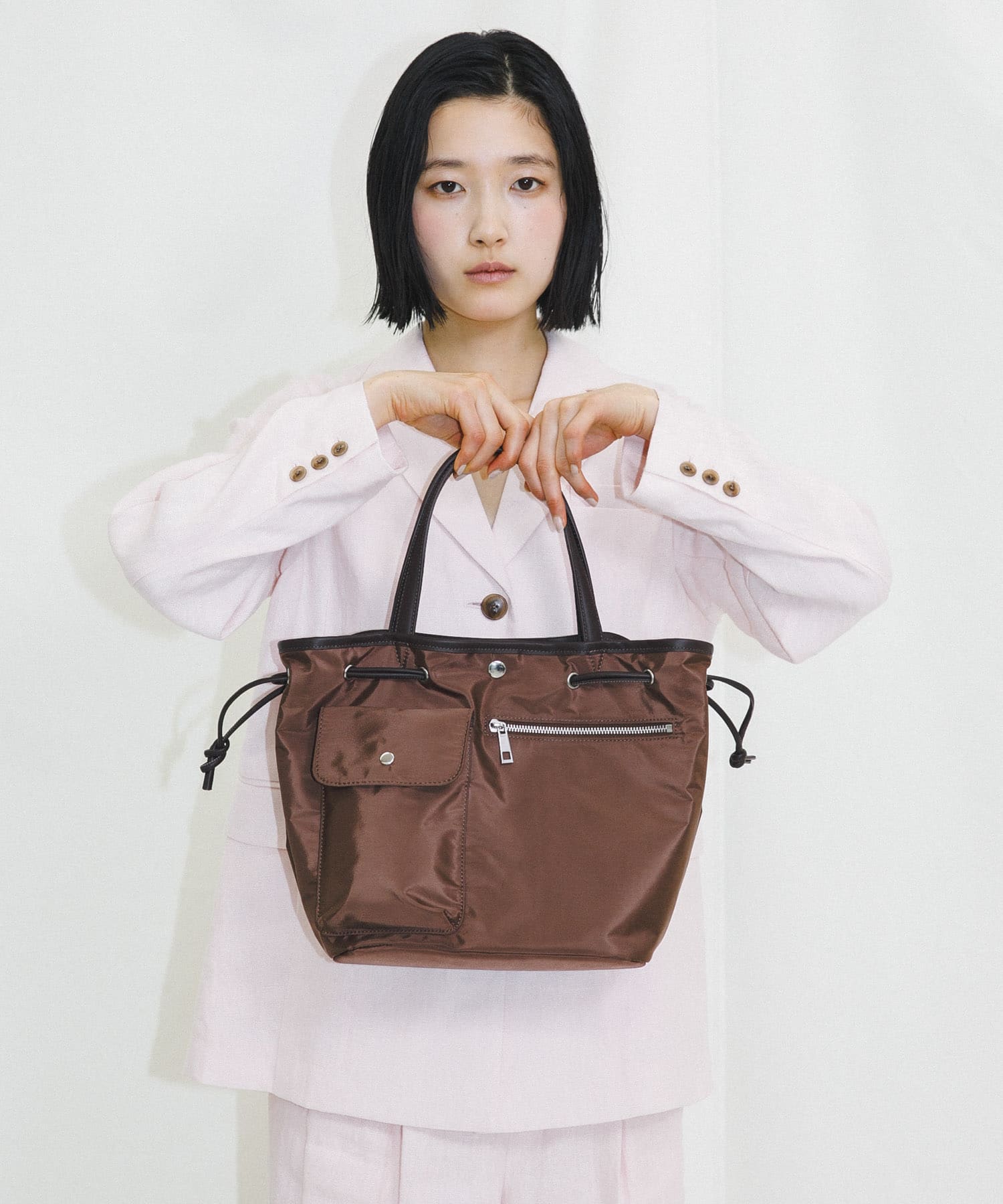 『Msize』hun RODESKO　Dual pocket tote medium BROWN One