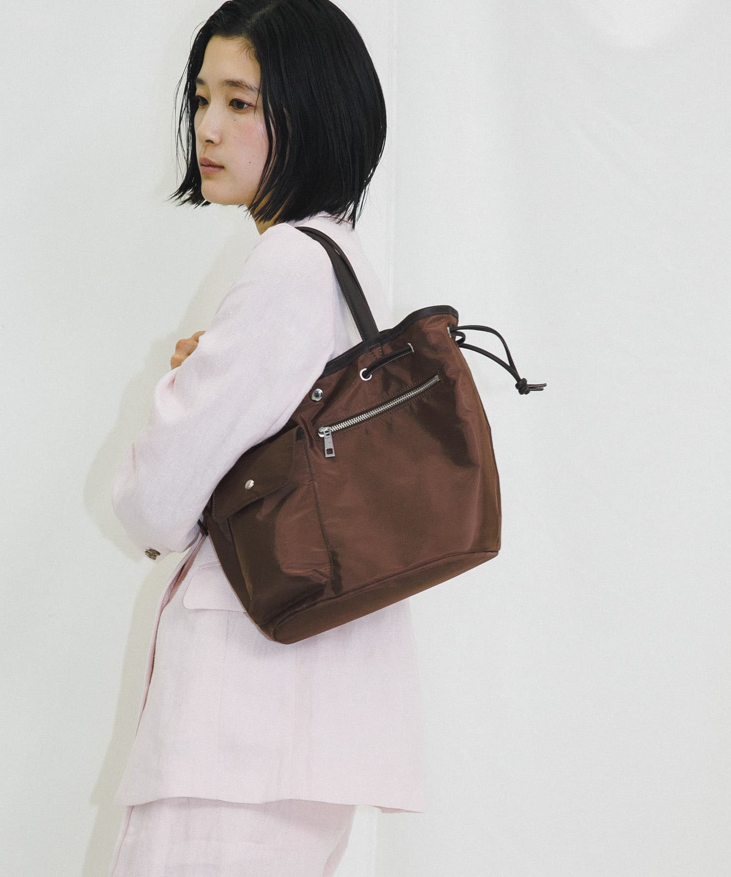 『Msize』hun RODESKO　Dual pocket tote medium BROWN One