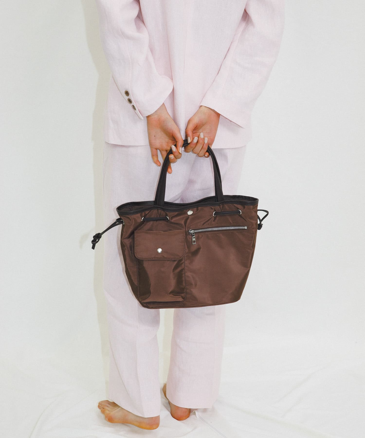 『Msize』hun RODESKO　Dual pocket tote medium BROWN One