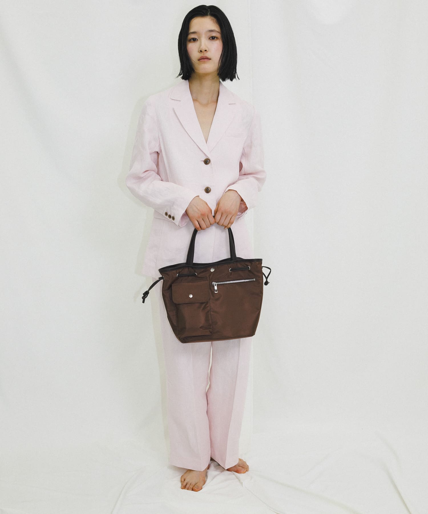 『Msize』hun RODESKO　Dual pocket tote medium BROWN One