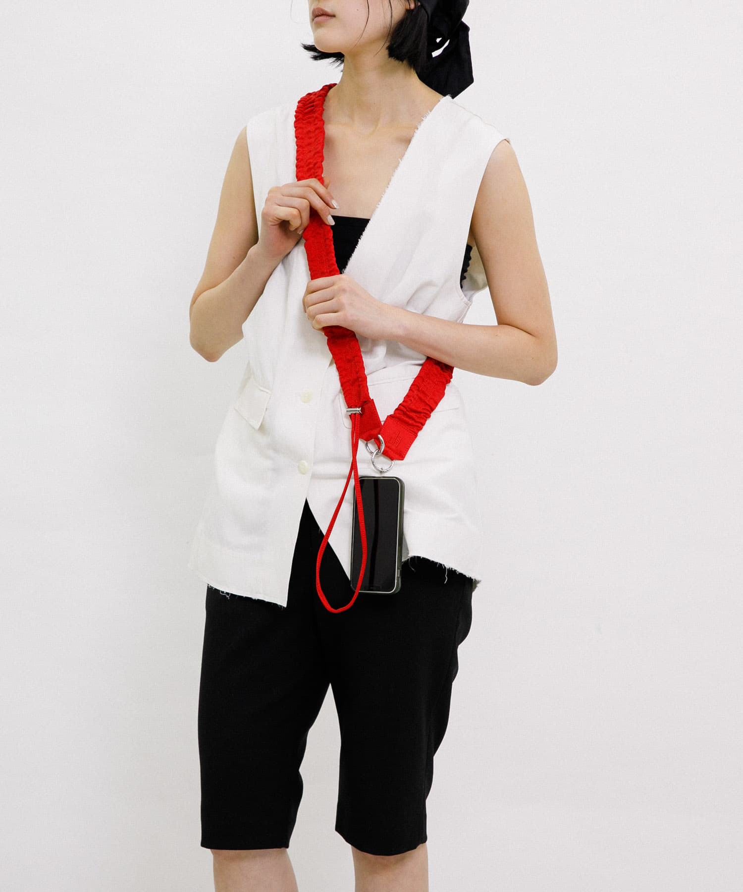 hun RODESKO　Gather strap CHERRY One