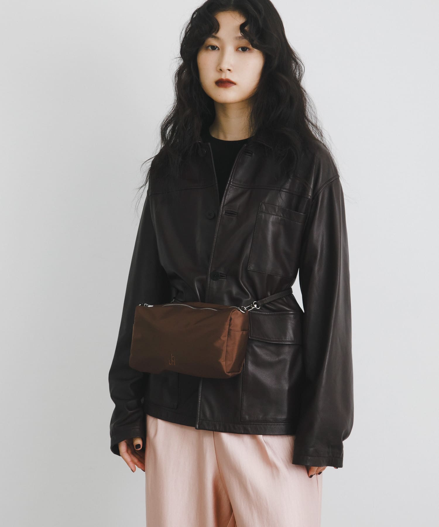 hun RODESKO　Dual pouch BROWN One