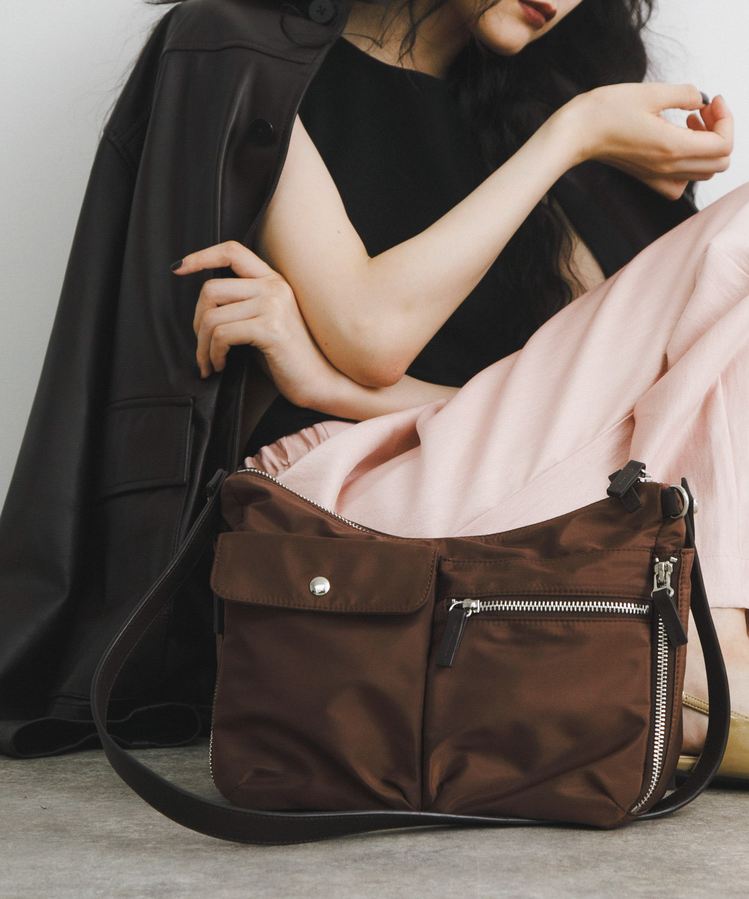 hun RODESKO　Dual pocket BROWN One