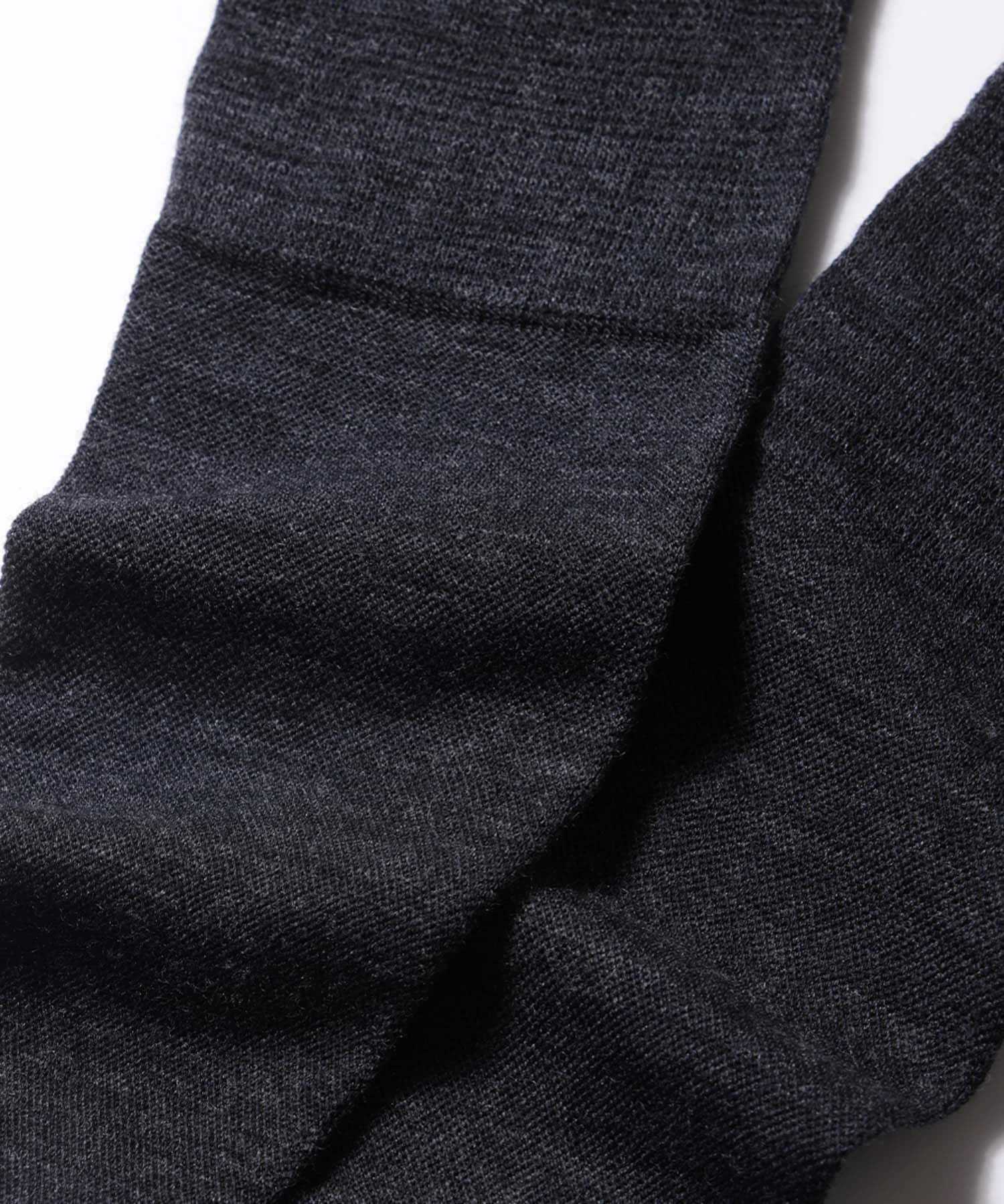 MAEE　コンプレッションプレミアムウールソックス フォギーチャコール M